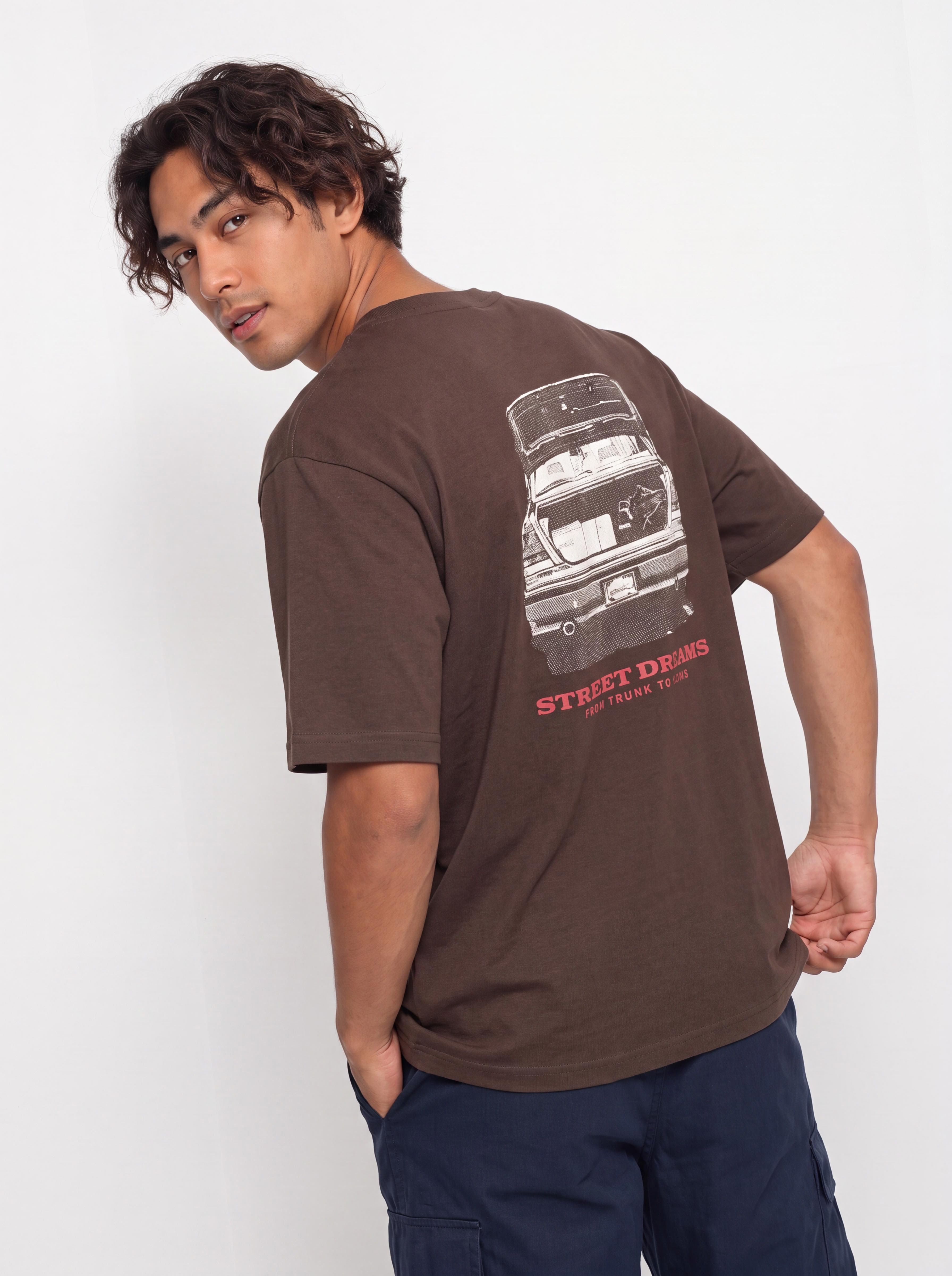 Тениска Karl Kani Slogan Boxy (brown)