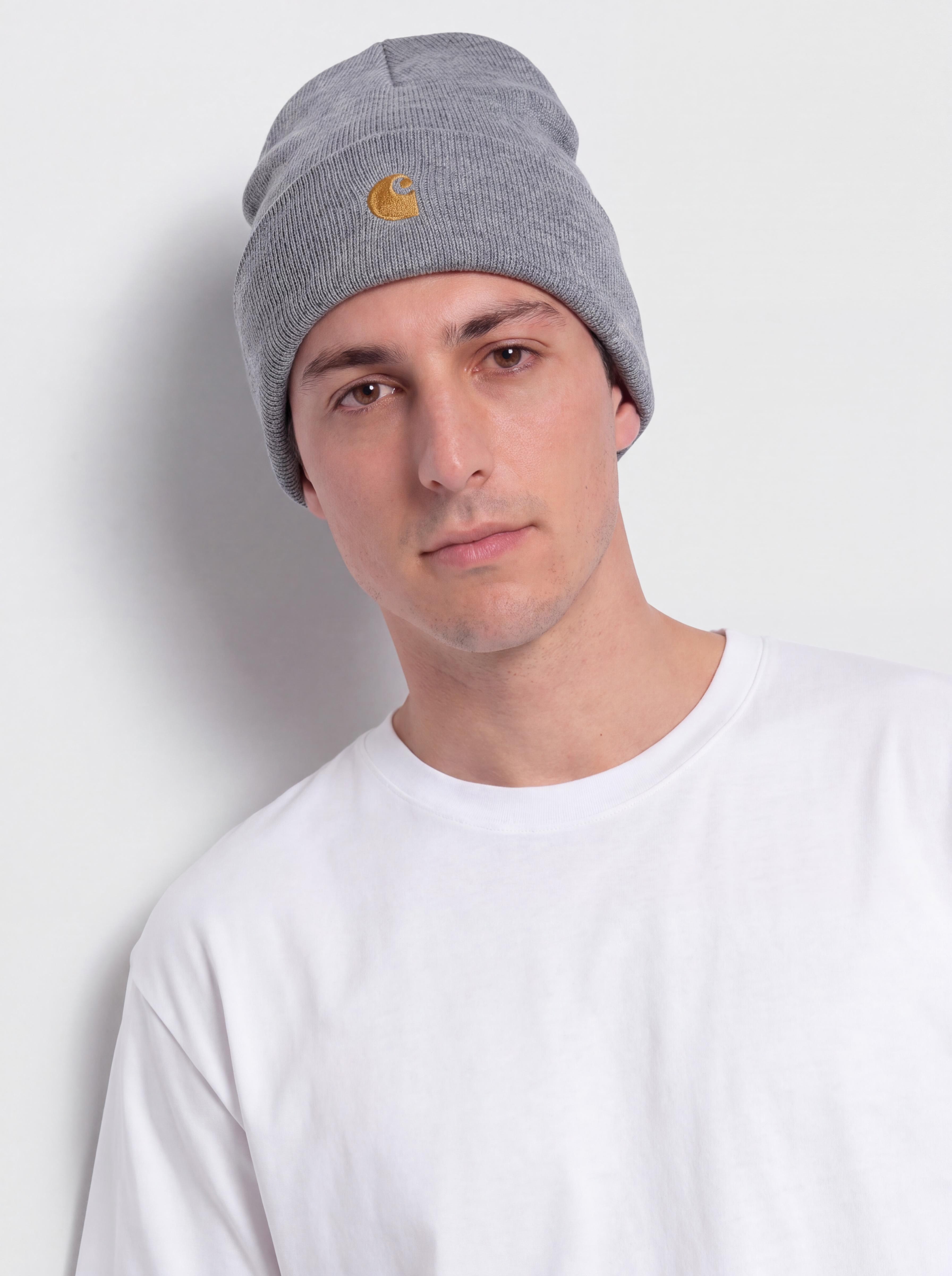 Шапка Carhartt WIP Chase (grey heather/gold)