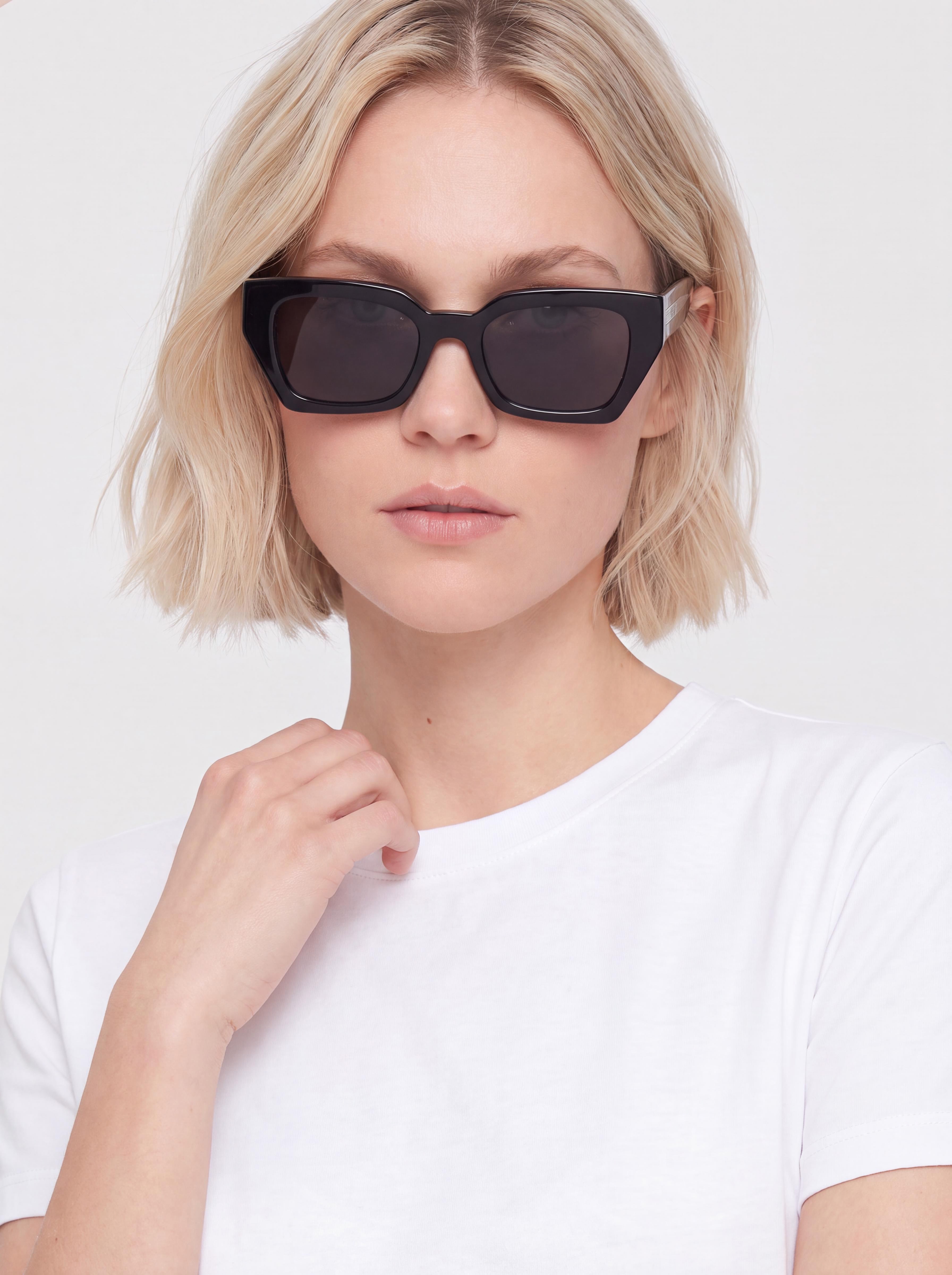 Слънчеви очила MessyWeekend Luna (black/transparent/grey)