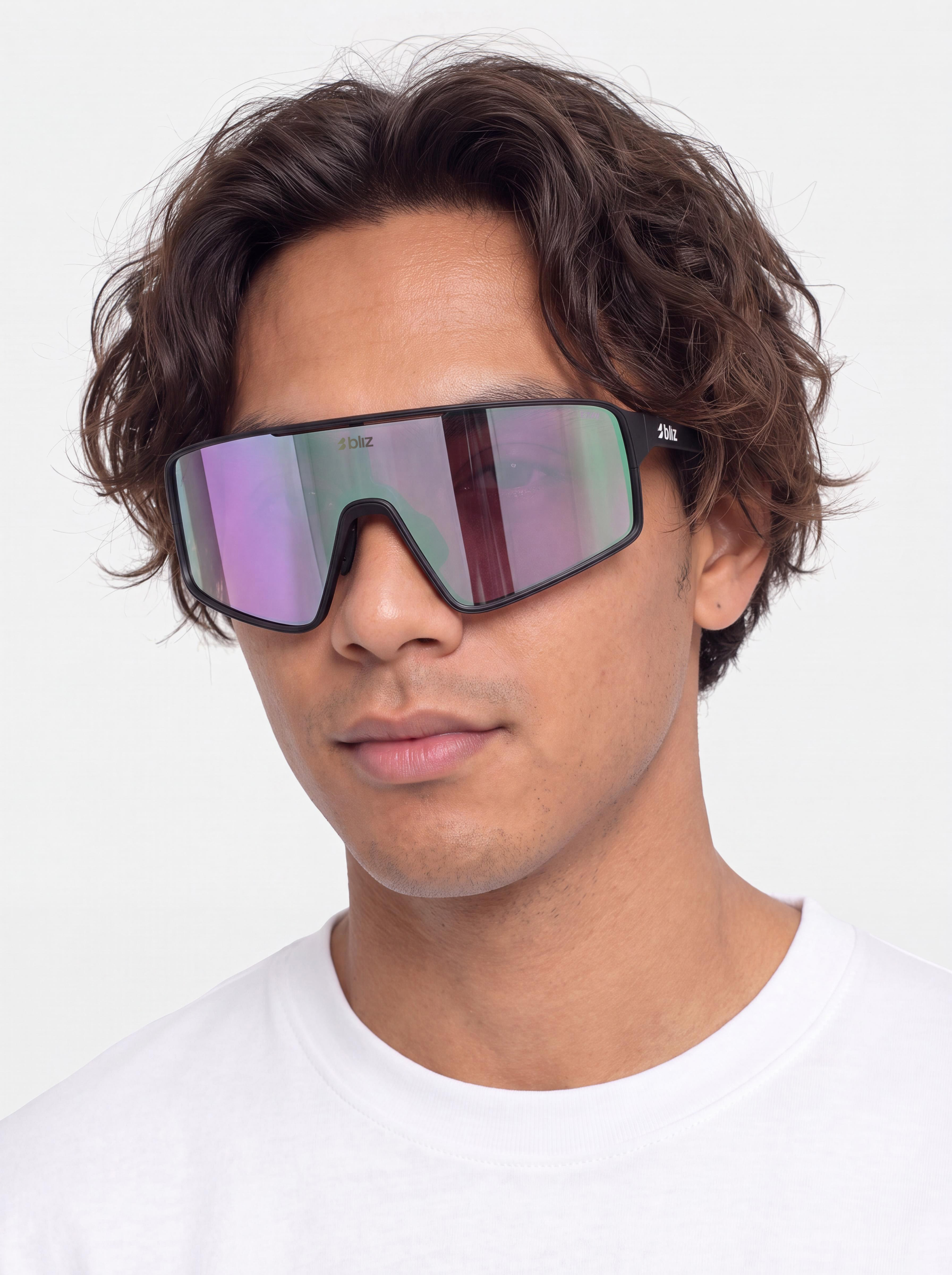 Слънчеви очила Bliz P001 (matt black/nano optics nordic light begonia - violet w blue multi)