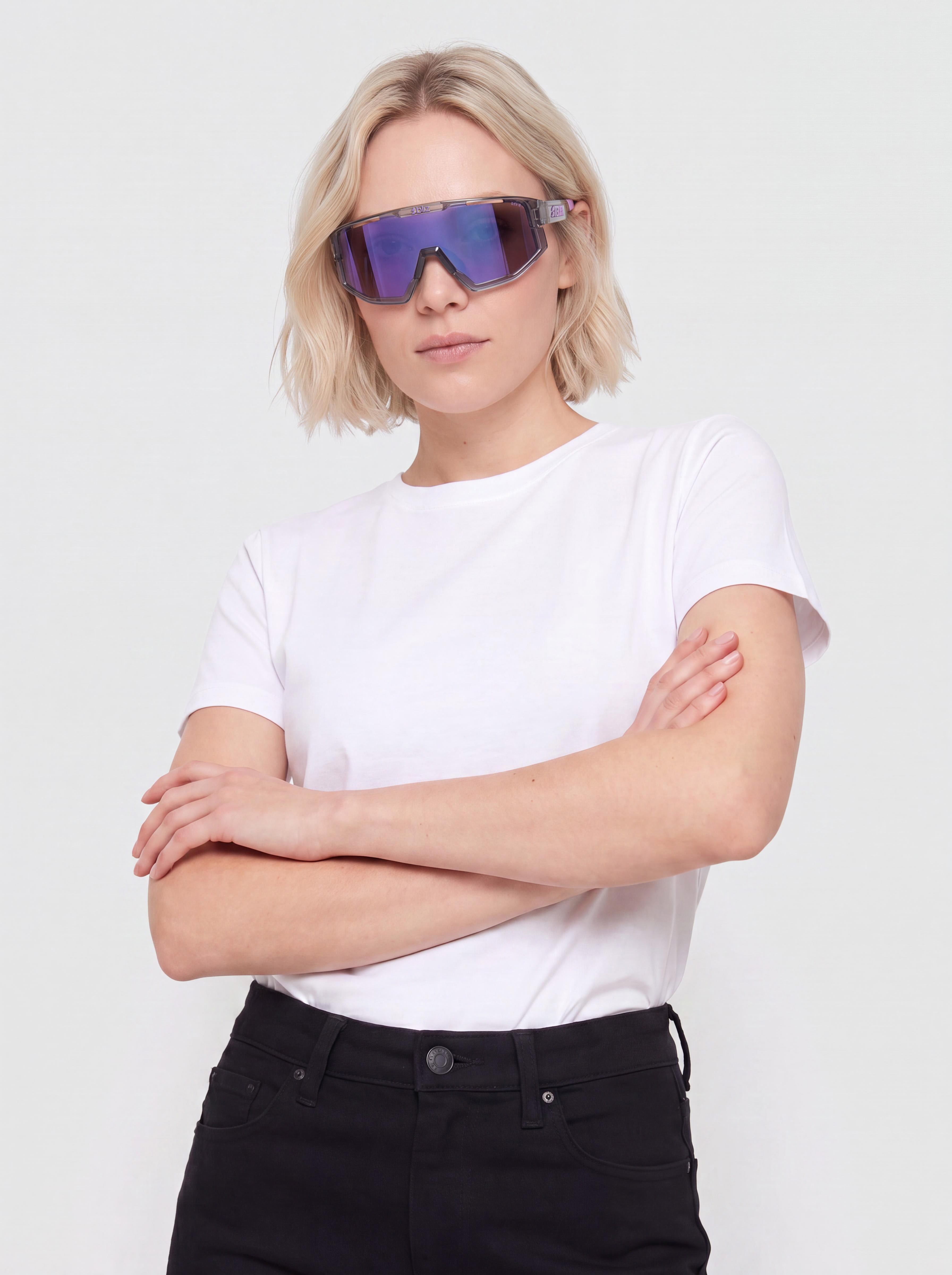 Слънчеви очила Bliz Fusion Small (crystal black/grey w putple multi)