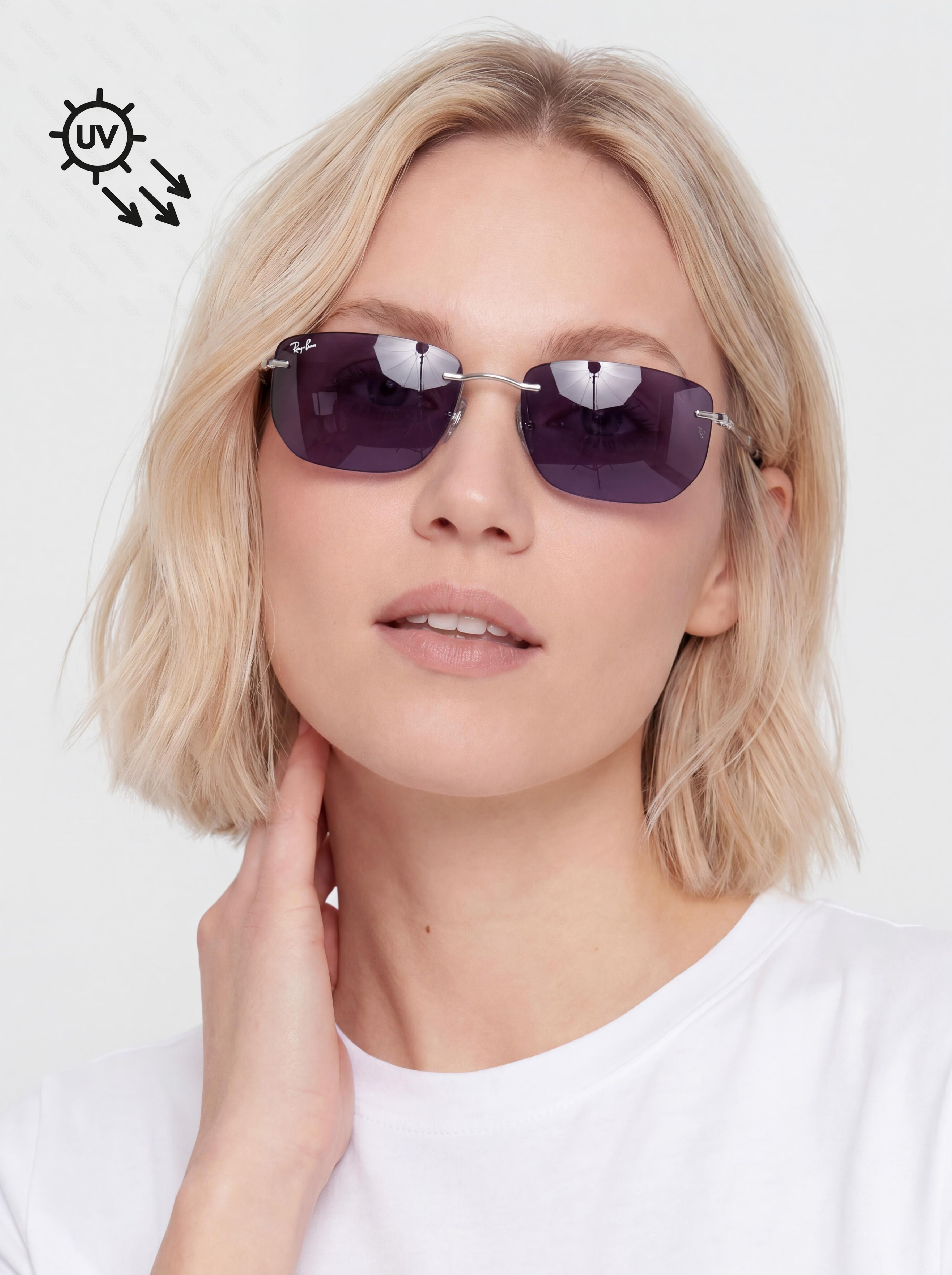 Слънчеви очила Ray-Ban Rb3768 Transitions Color Touch (polerowany srebrny/ametyst transitions)