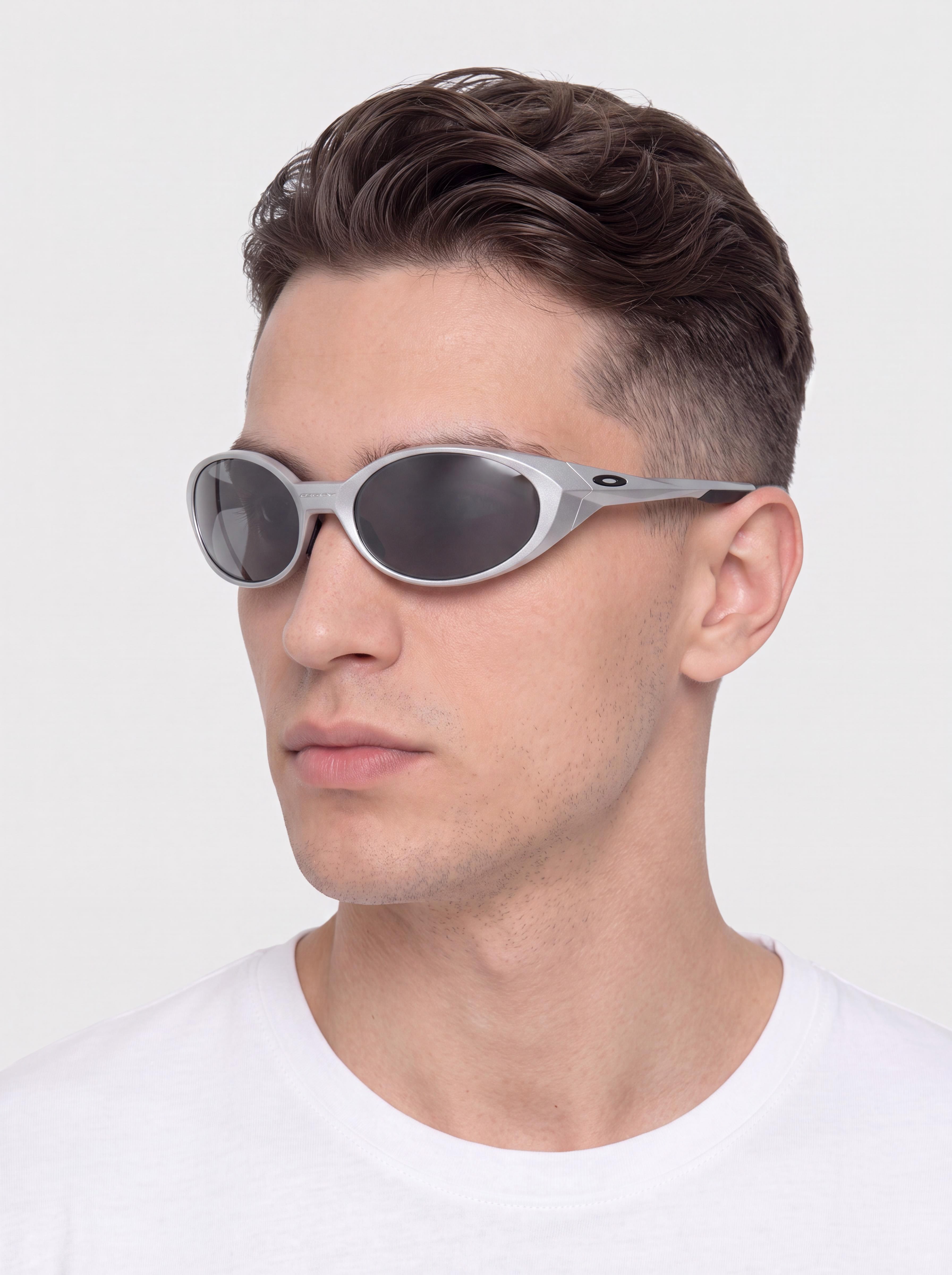 u0421u043bu044au043du0447u0435u0432u0438 u043eu0447u0438u043bu0430 Oakley Eye Jacket Redux (prizm black polarized lenses/silver frame)