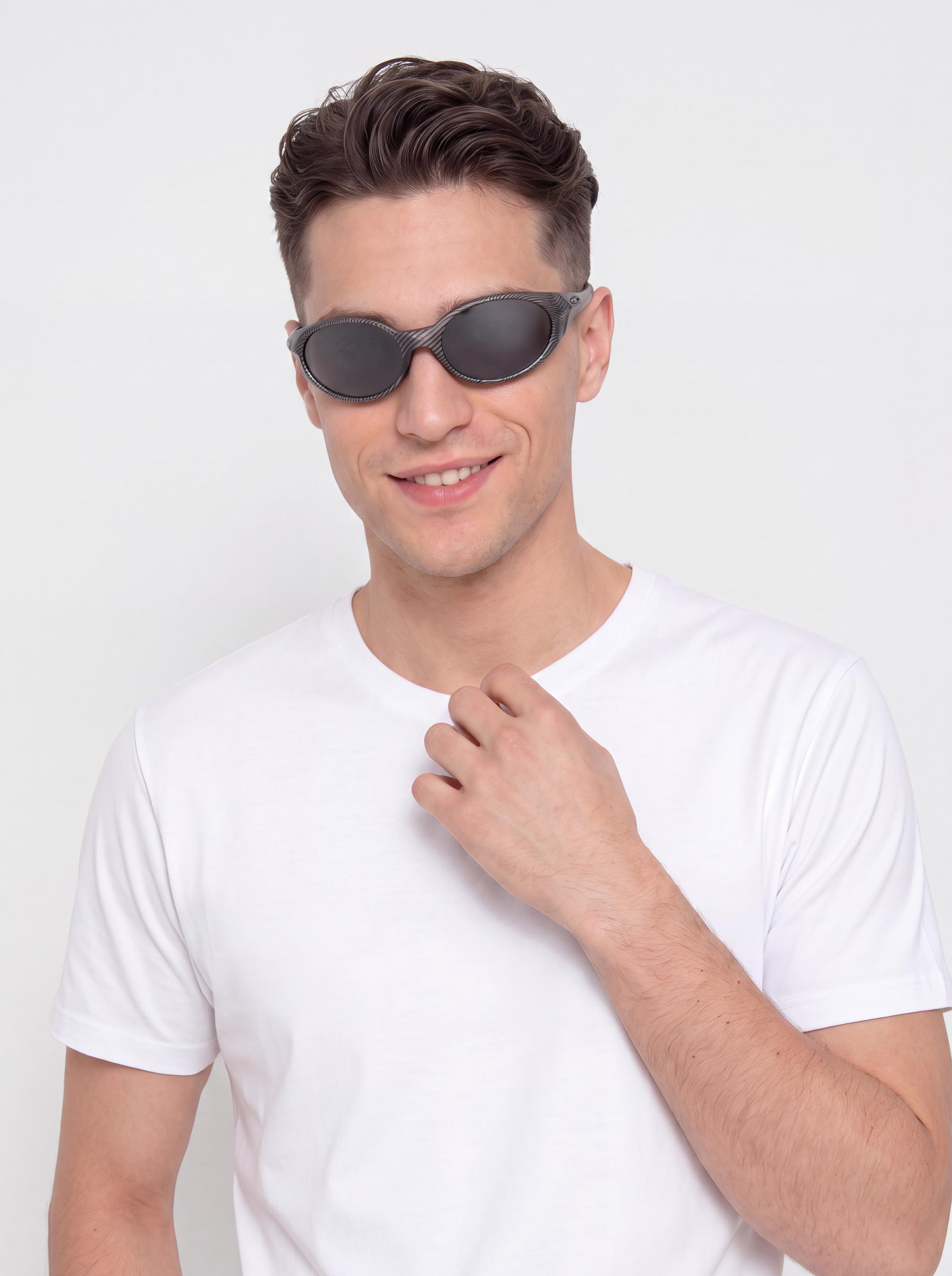 u0421u043bu044au043du0447u0435u0432u0438 u043eu0447u0438u043bu0430 Oakley Eye Jacket Redux (prizm black lenses/matte grey ink fingerprint frame)