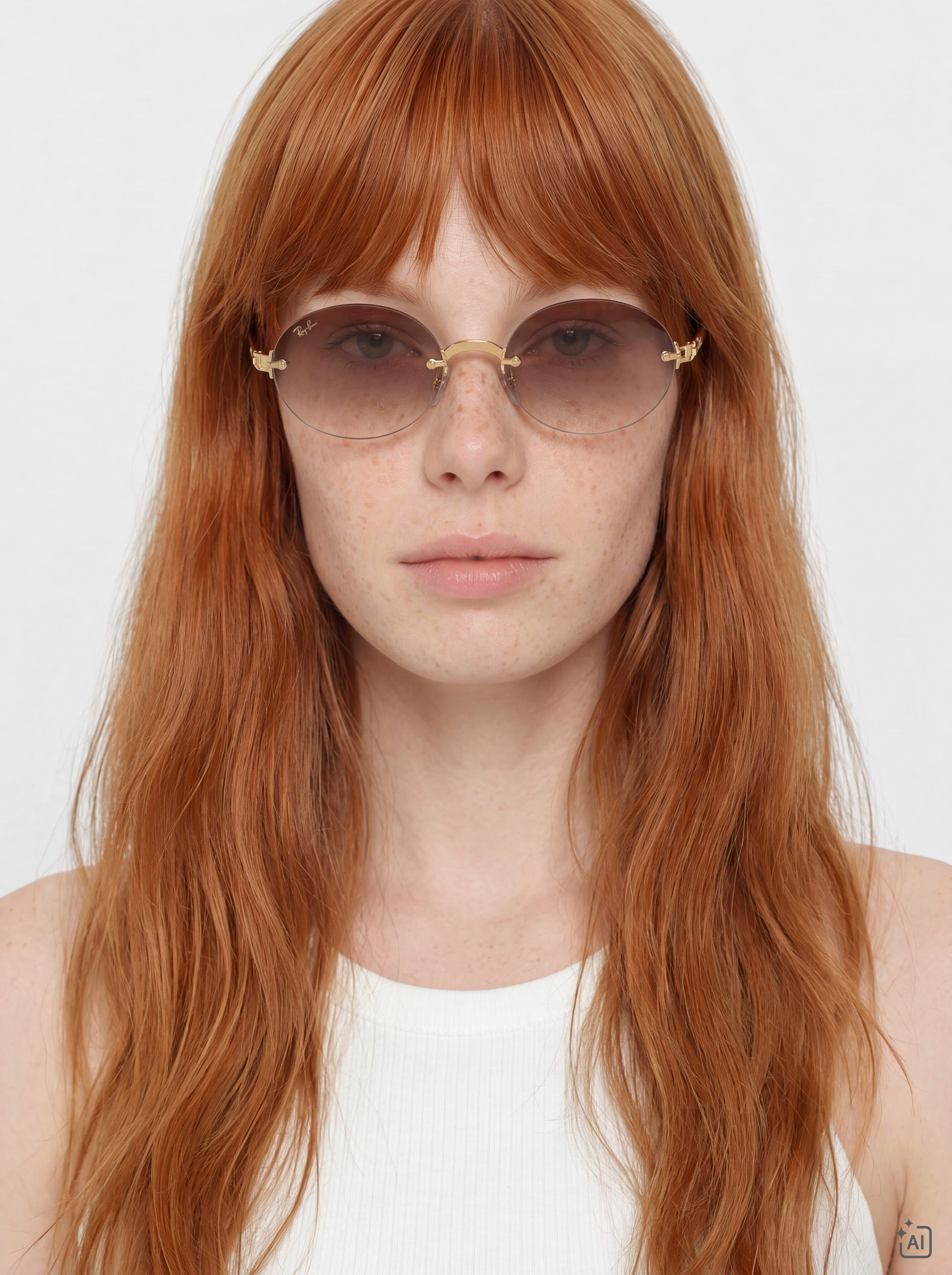Слънчеви очила Ray-Ban Rb3929 By A$Ap Rocky (polerowany złoto arista/przezroczysty ciemnopurpurowy gradalny)