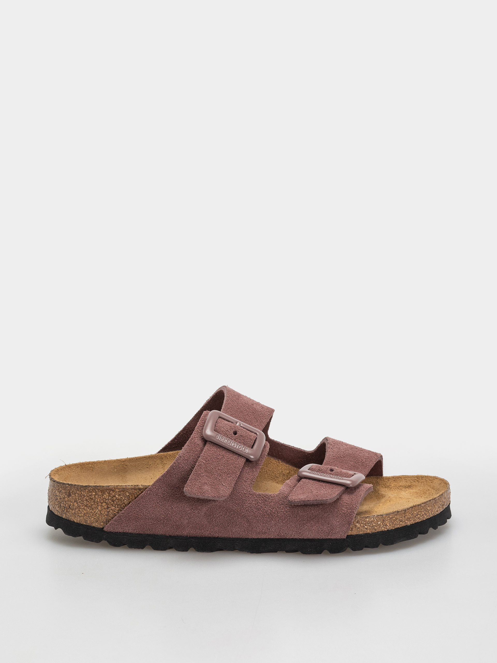u0427u0435u0445u043bu0438 Birkenstock Arizona Suede Leather Cushion Buckle Narrow Wmn (pepper)