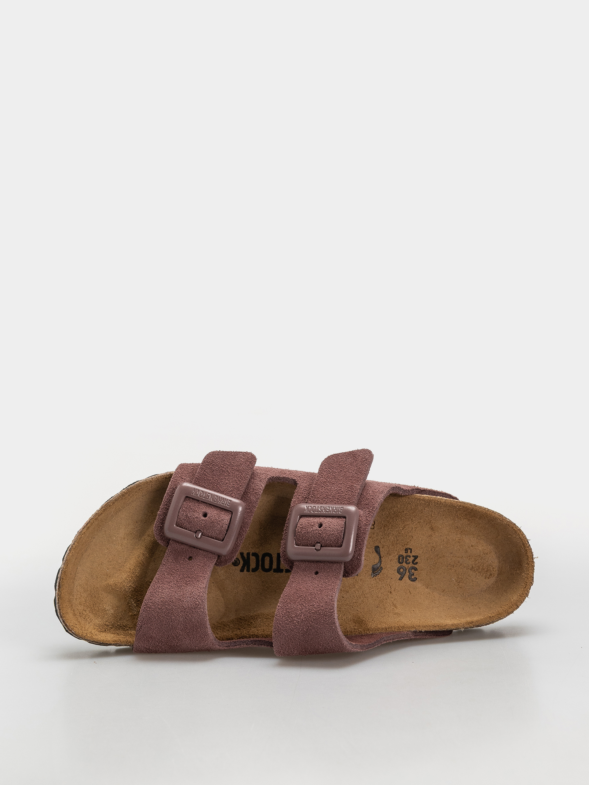 Чехли Birkenstock Arizona Suede Leather Cushion Buckle Narrow Wmn (pepper)