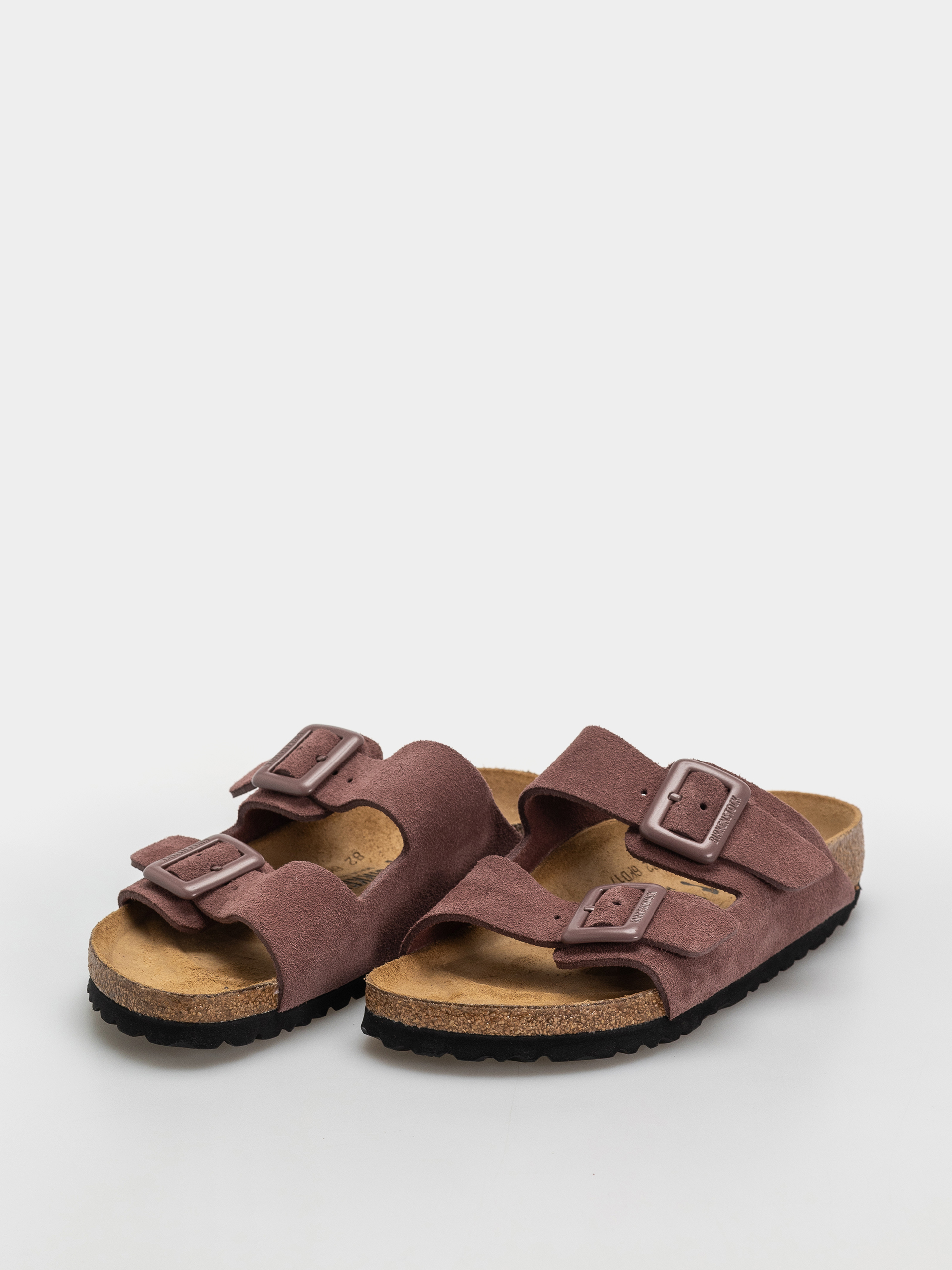 Чехли Birkenstock Arizona Suede Leather Cushion Buckle Narrow Wmn (pepper)