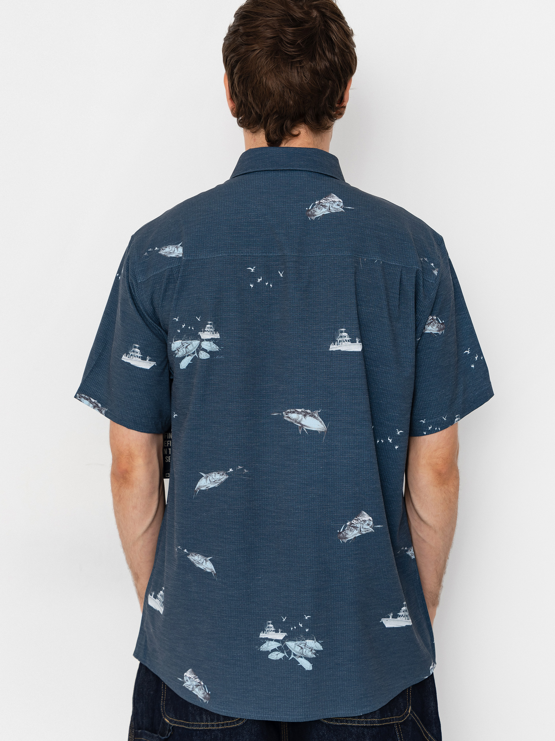 Риза Salty Crew Breezer Perf Button Up (midnight navy)