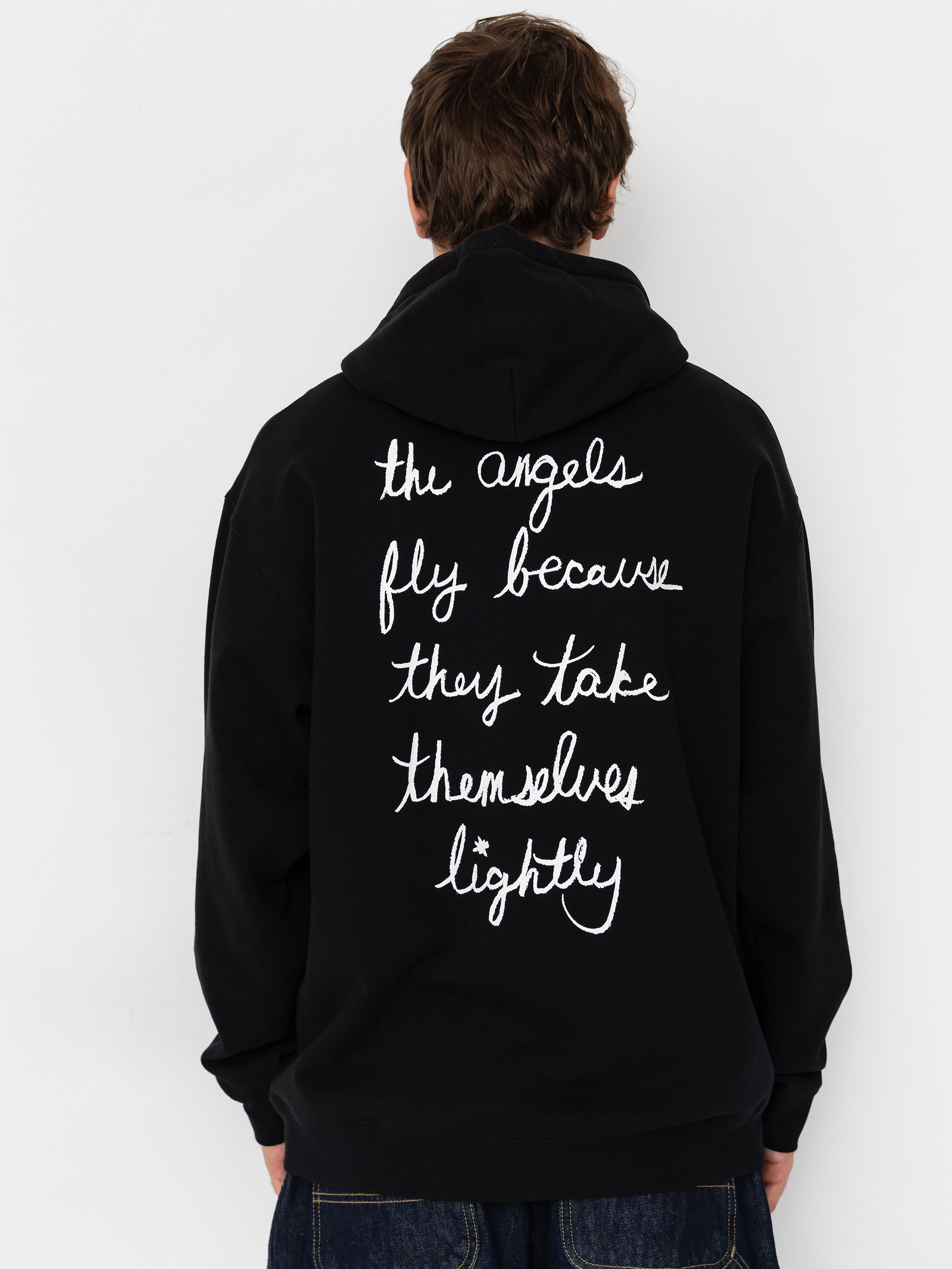 Суитшърт с качулка HUF The Angels Fly HD (black)