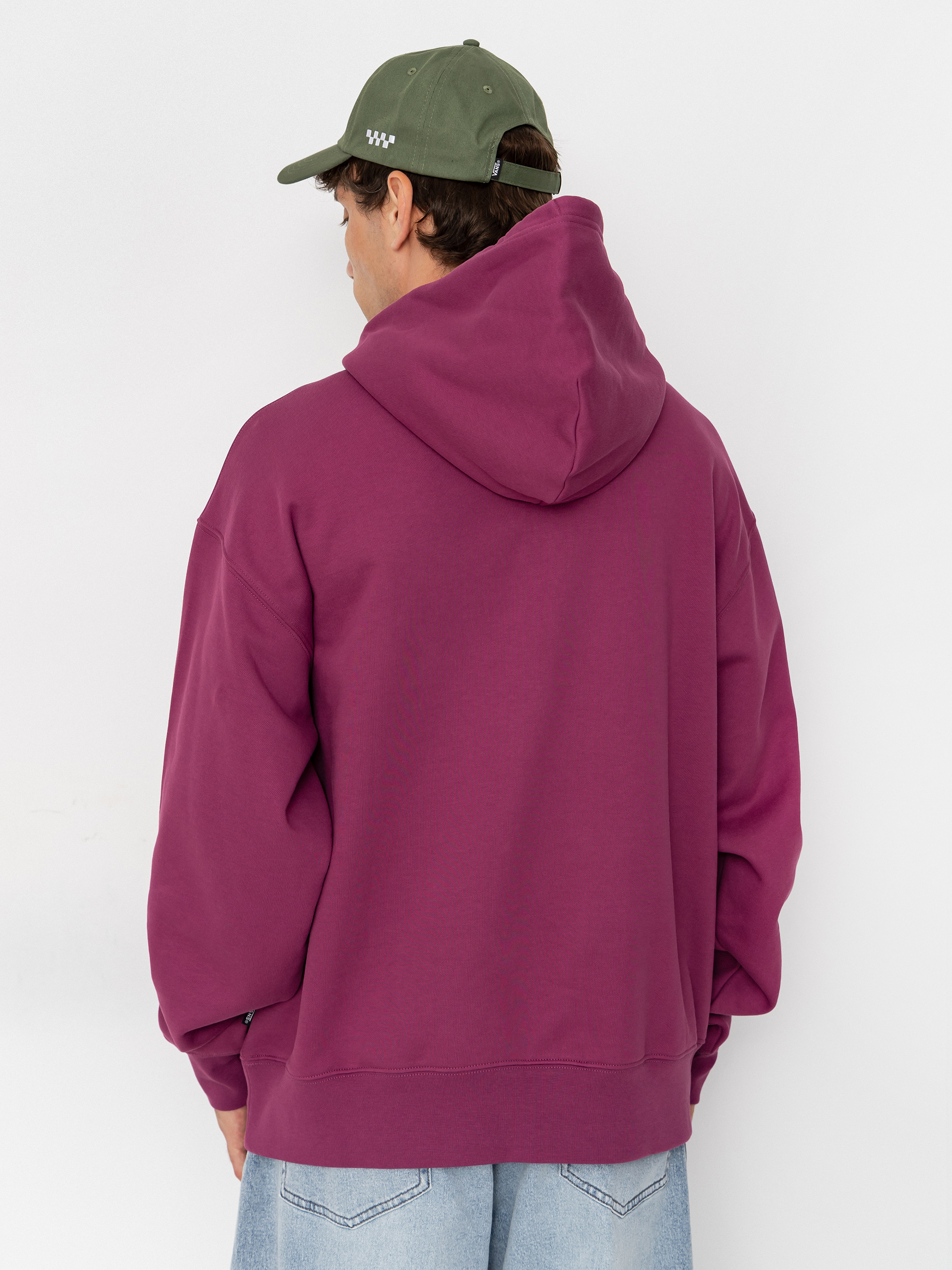 Суитшърт с качулка Vans Left Chest HD (mystic mulberry)