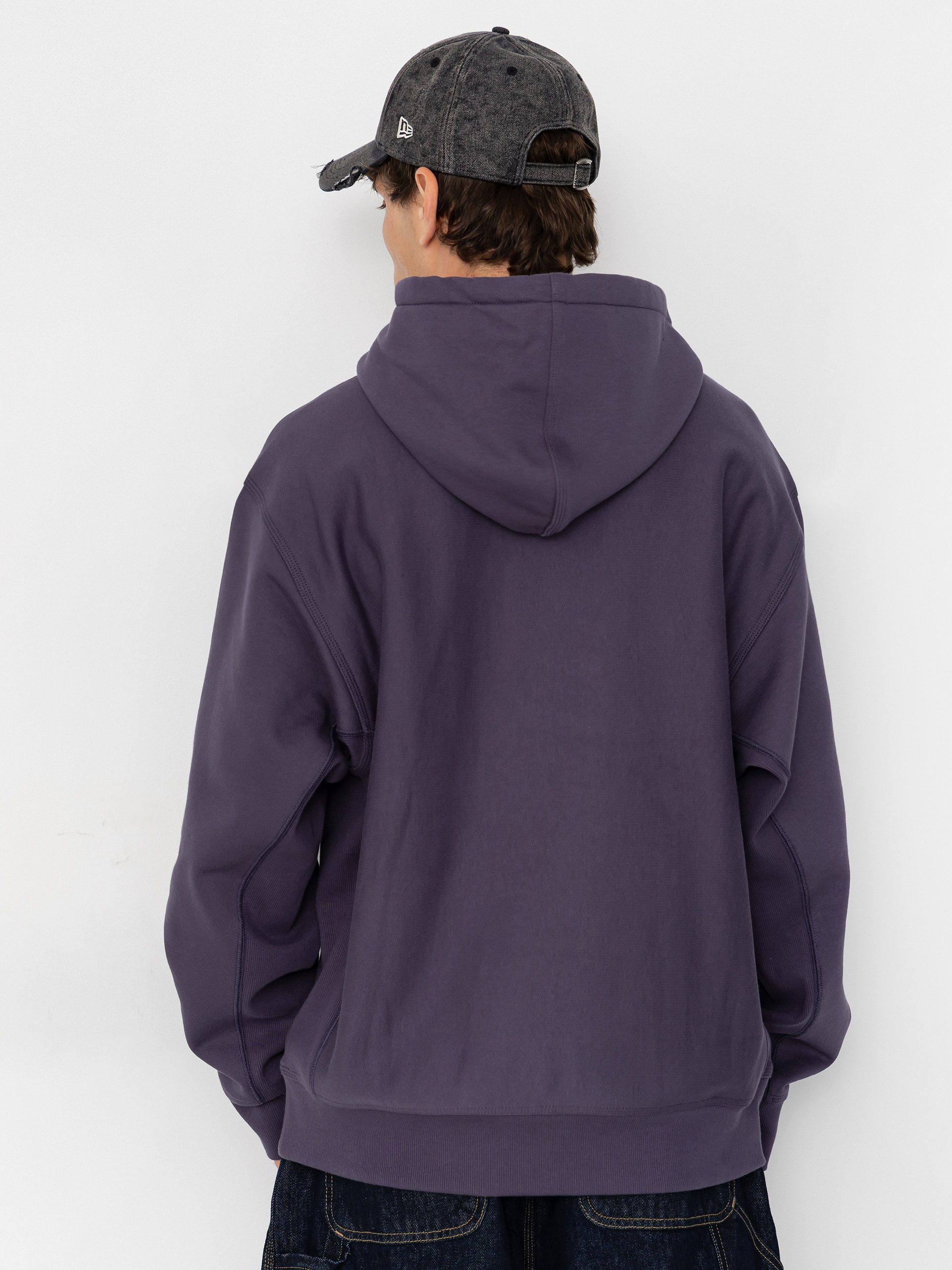 Суитшърт с качулка Carhartt WIP American Script HD (shady purple)