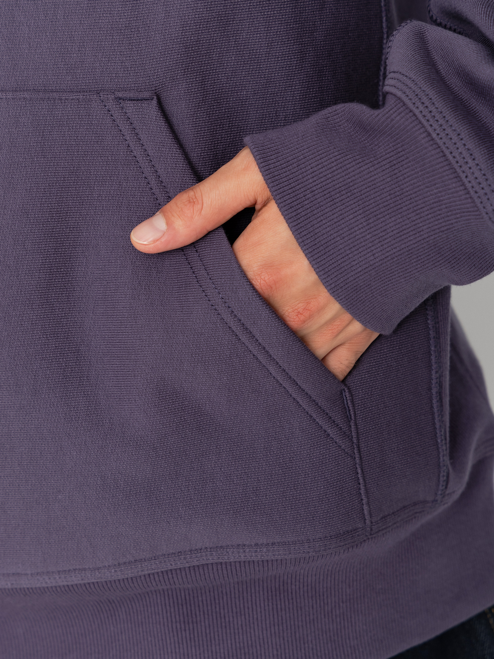 Суитшърт с качулка Carhartt WIP American Script HD (shady purple)