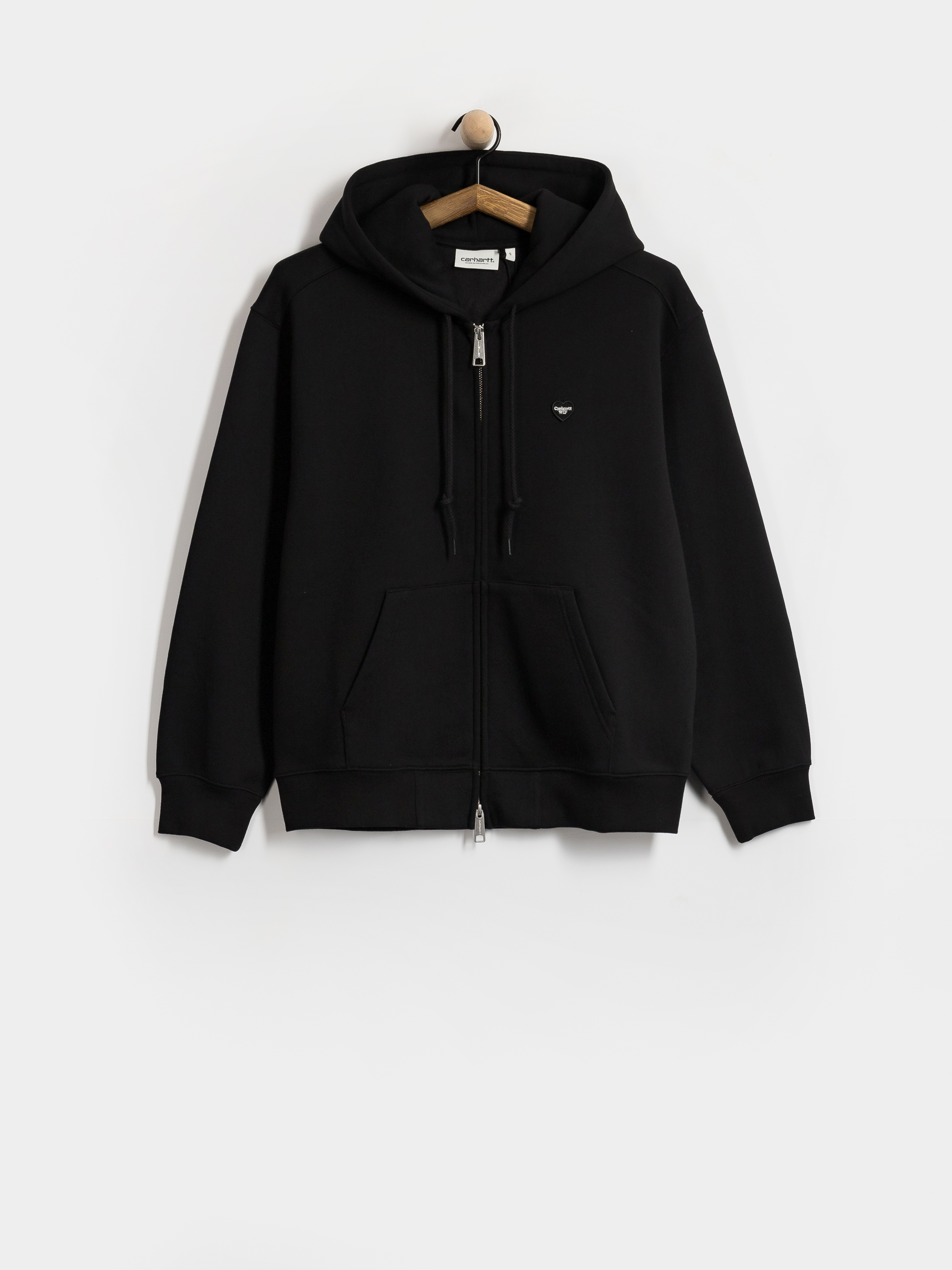 Суитшърт с качулка Carhartt WIP Small Heart Patch ZHD Wmn (black/black)