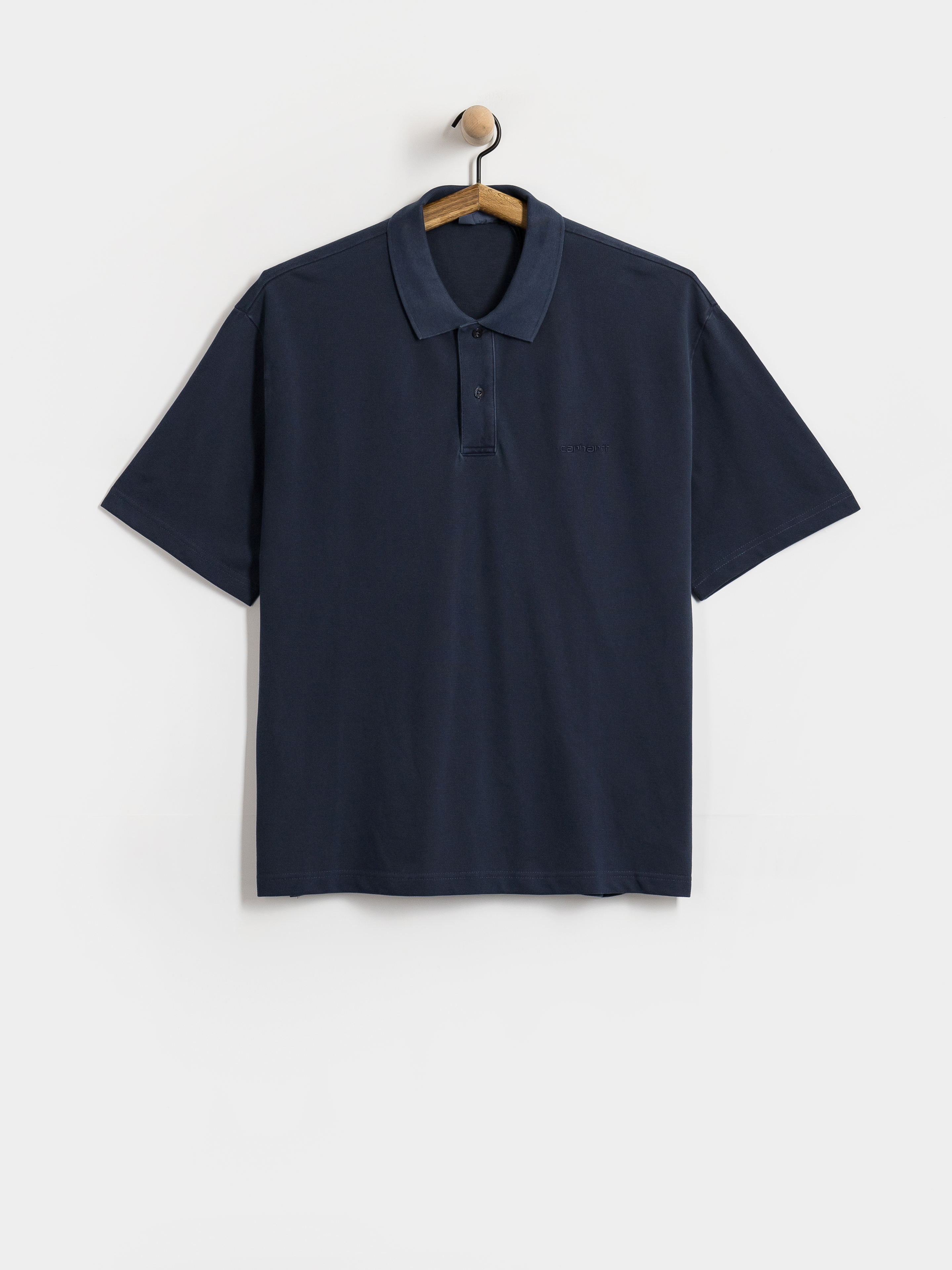 Тениска Carhartt WIP Wayne Polo (dark navy/garment dyed)