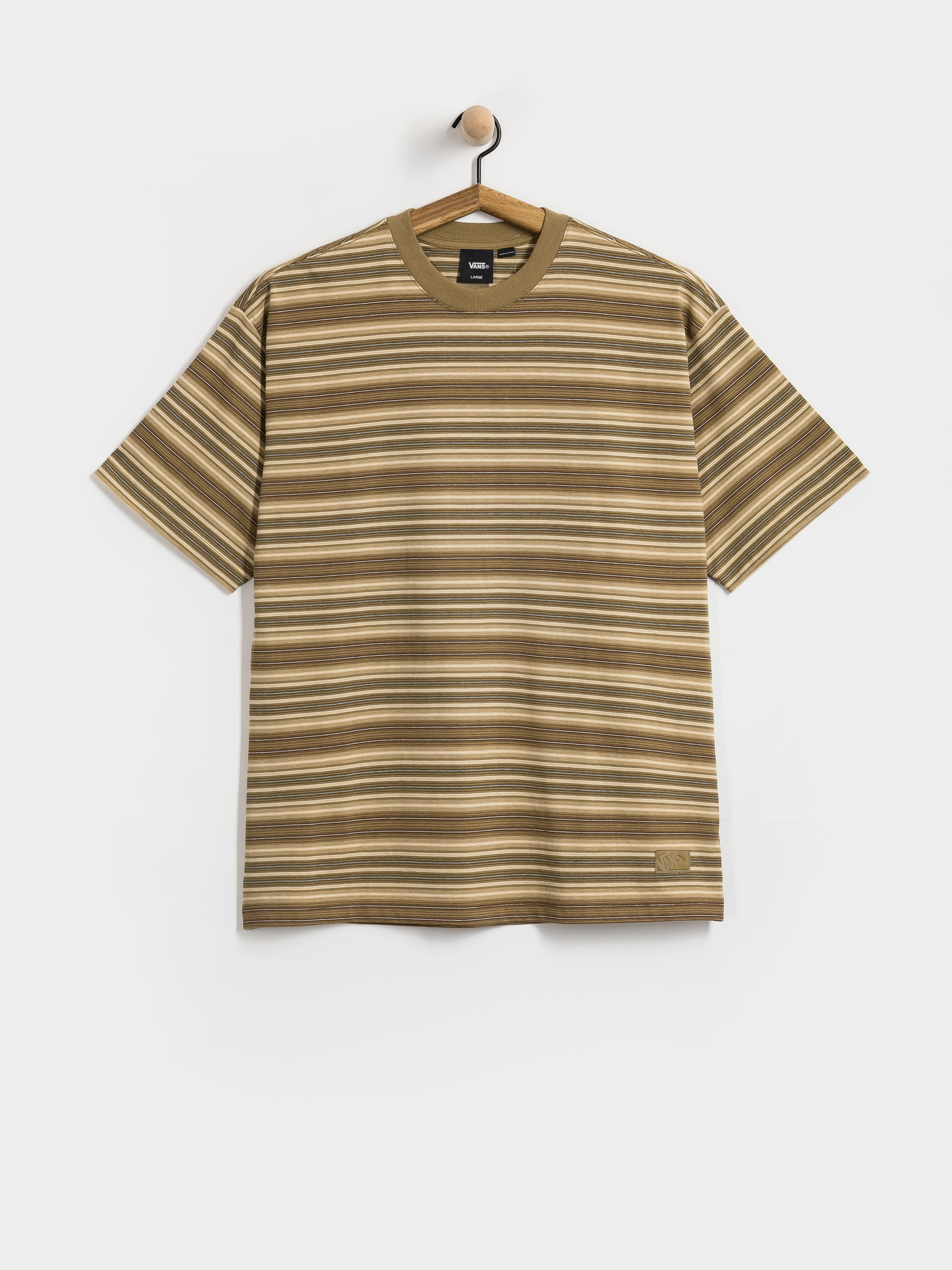 Тениска Vans Stripe Ringer Loose (olive brown)