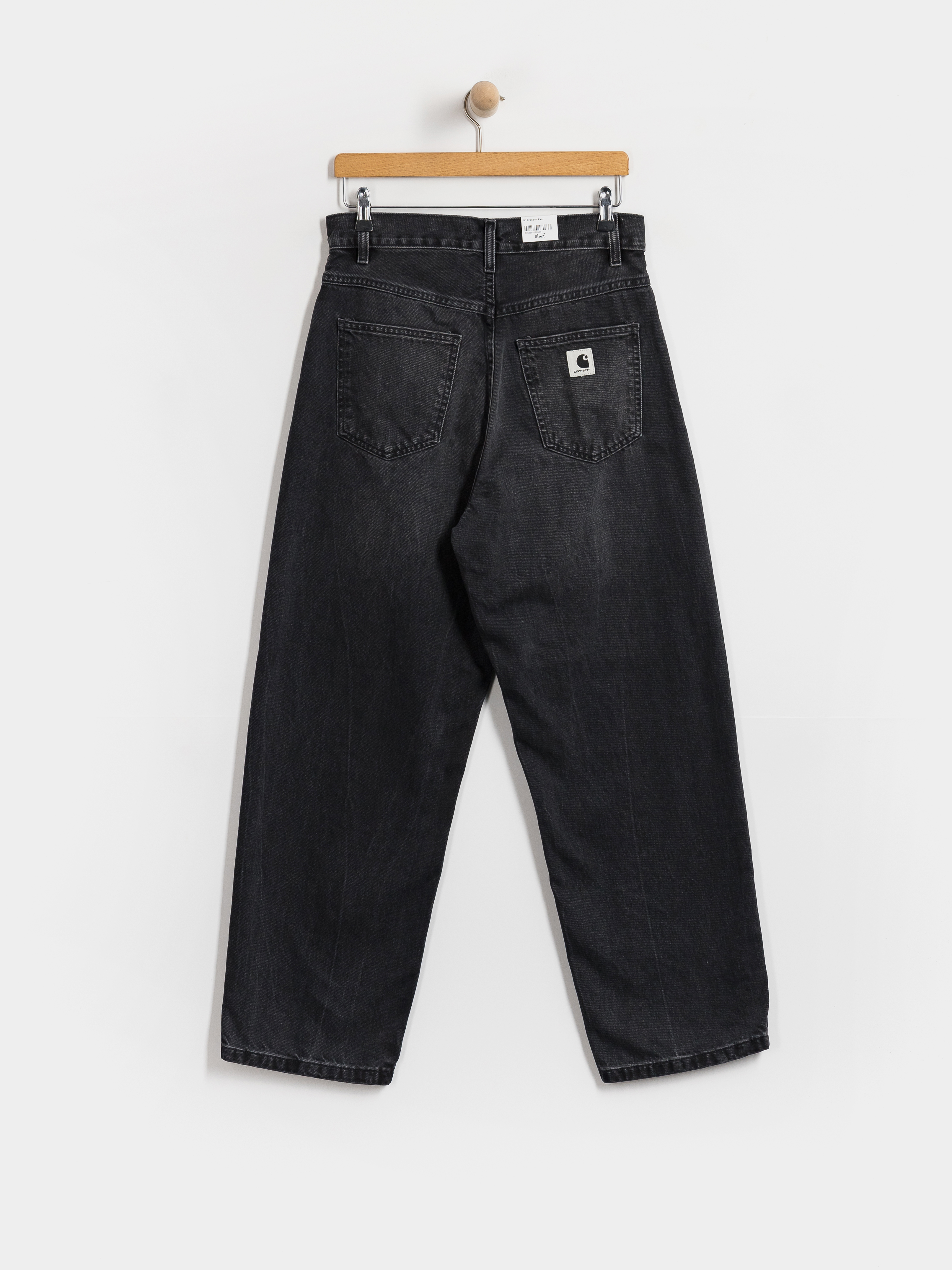 Панталони Carhartt WIP Brandon Wmn (black/marble used wash)