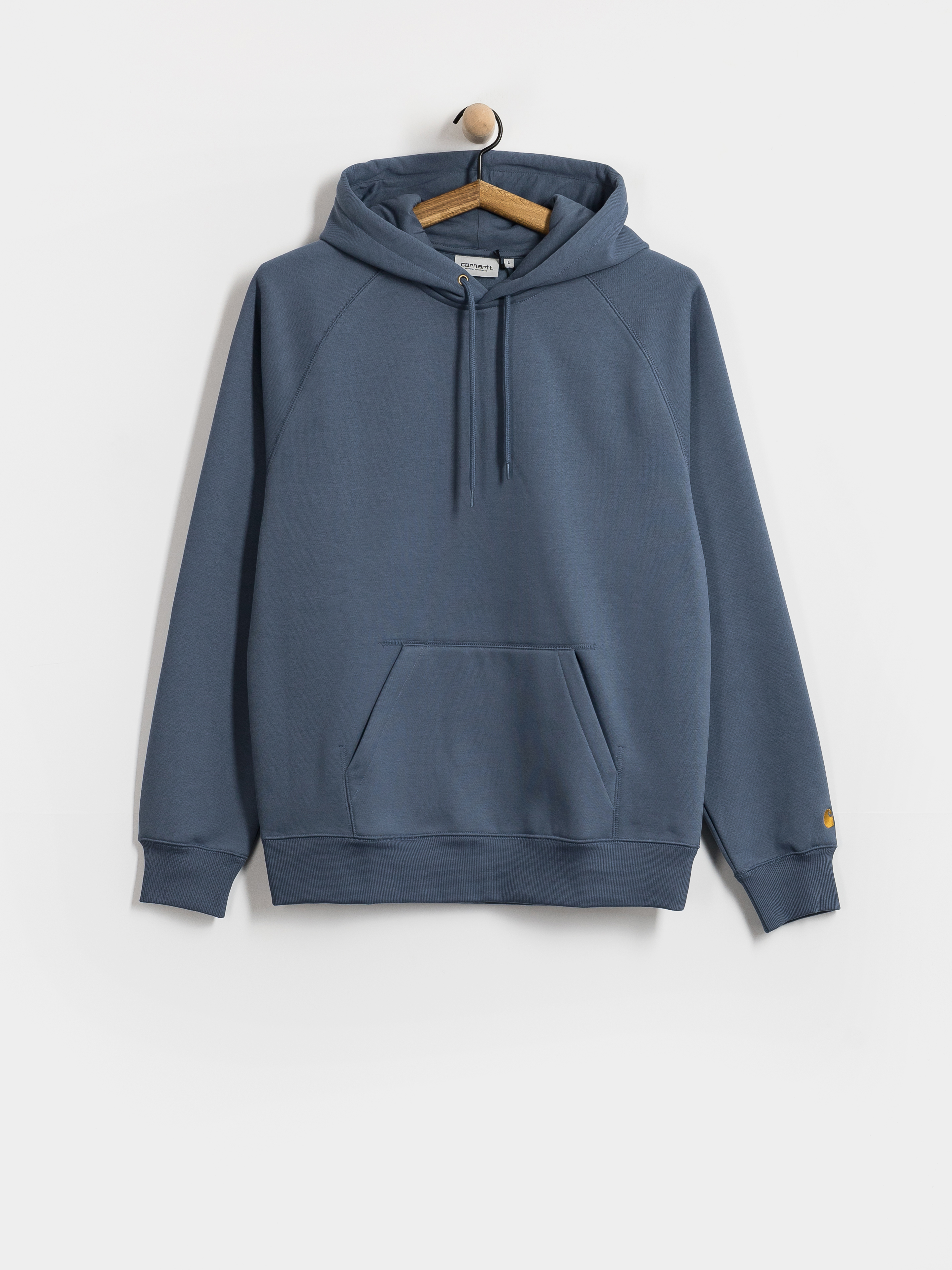 Суитшърт с качулка Carhartt WIP Chase HD (icesheet/gold)