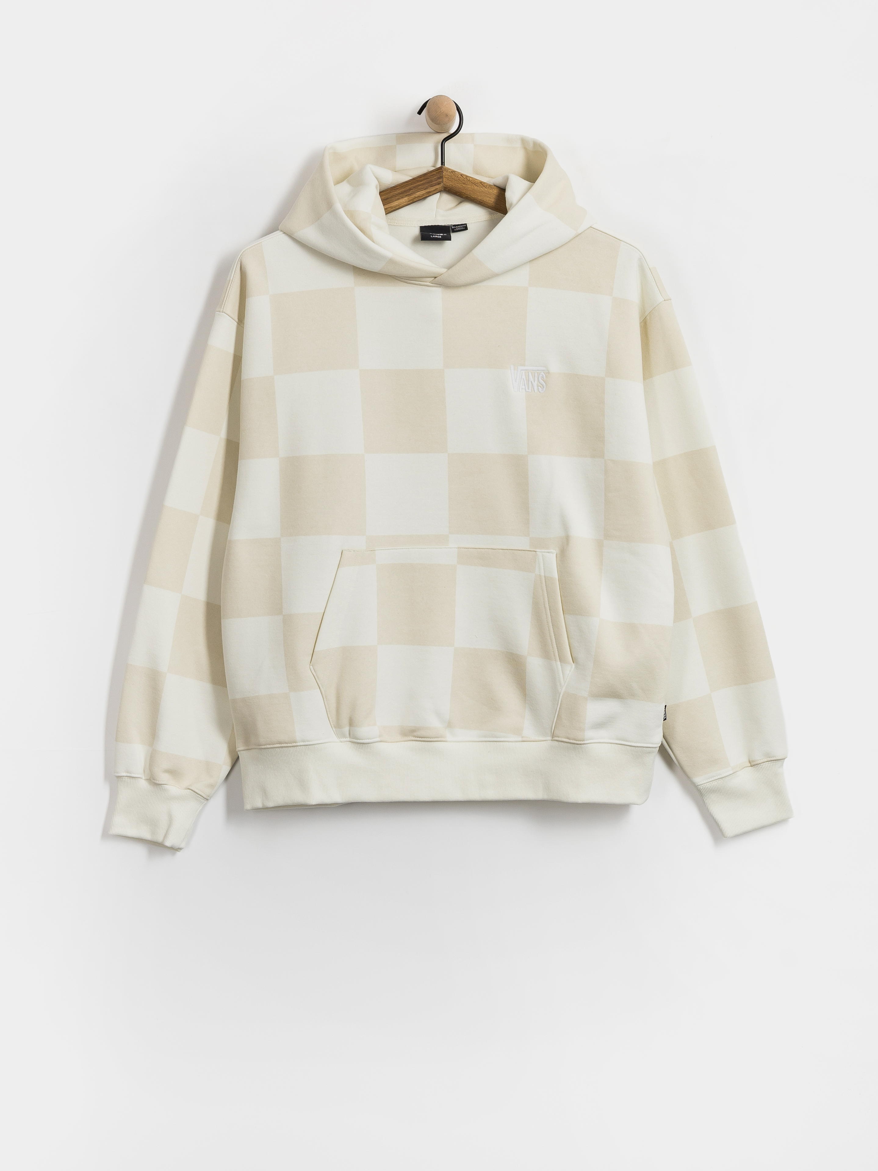 Суитшърт с качулка Vans Tonal Check Stretch Logo HD (marshmallow)
