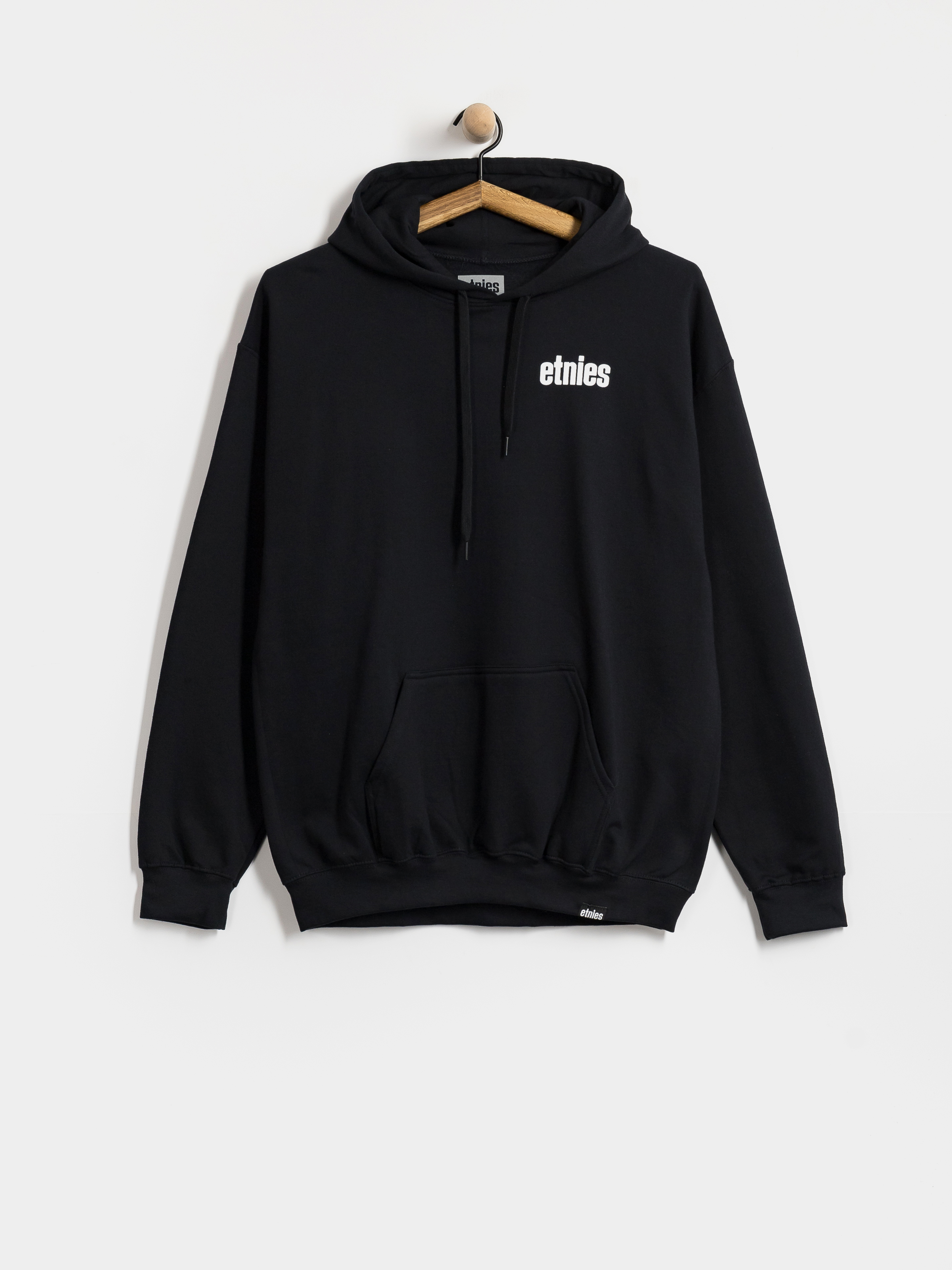Суитшърт с качулка Etnies Wordmark HD (black/white)