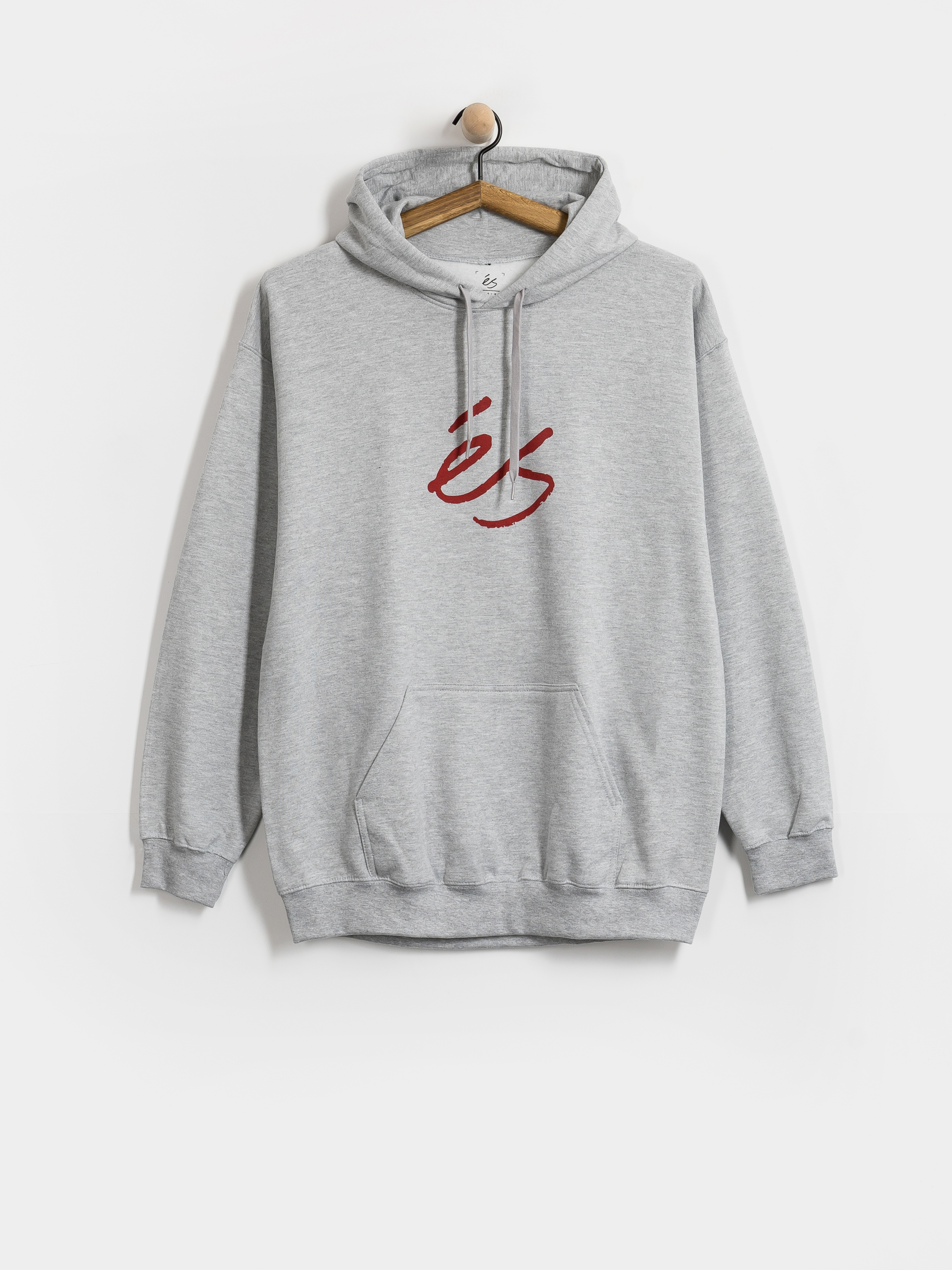 Суитшърт с качулка eS Script HD (grey/red)