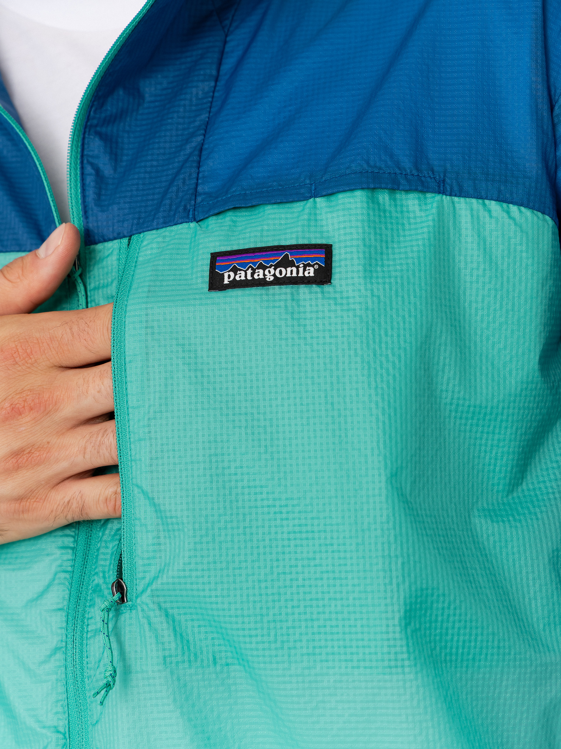 Яке Patagonia Houdini Stash 1/2 Zip (aqua stone)