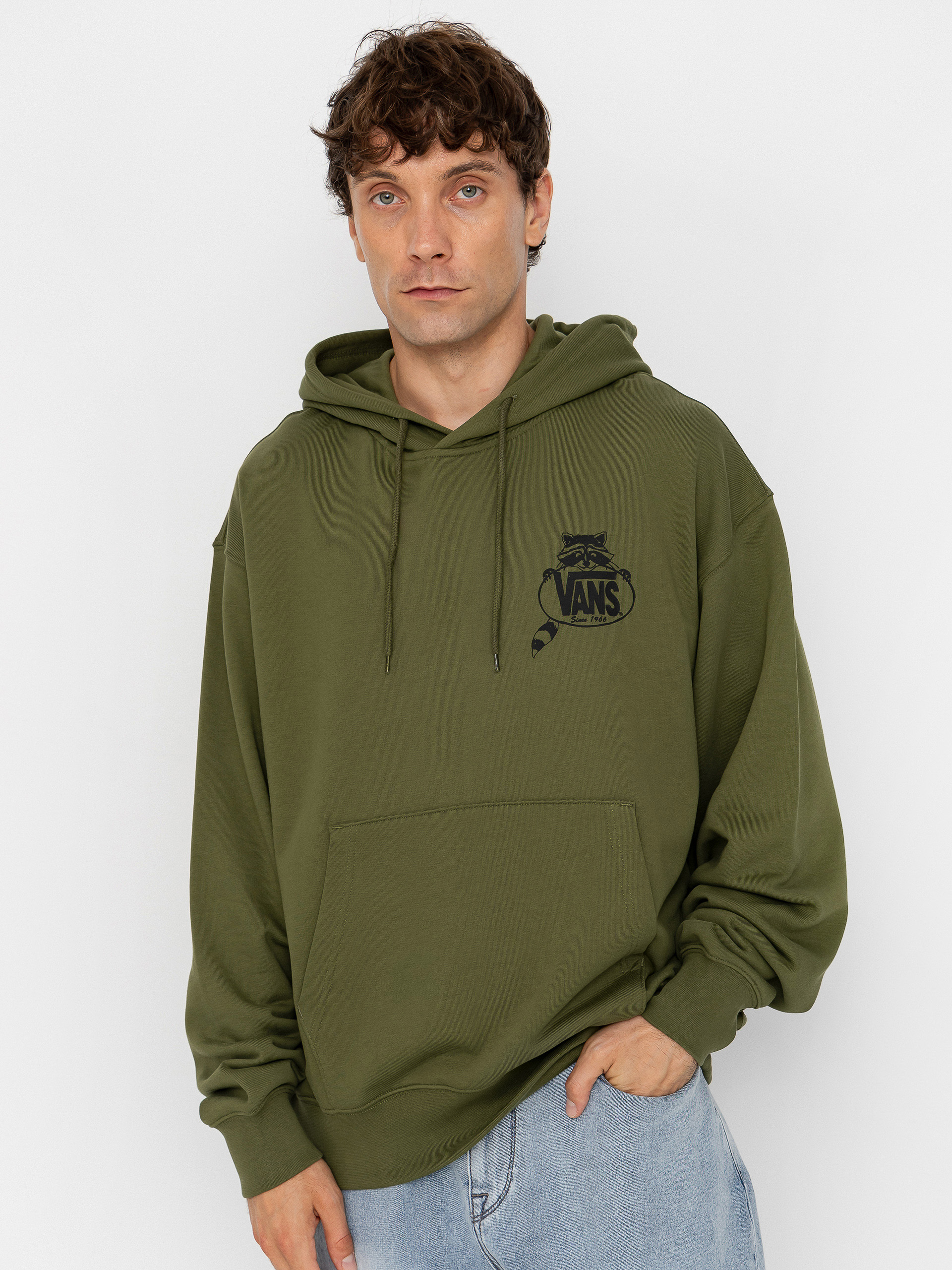 Суитшърт с качулка Vans Trashy HD (green balsam)