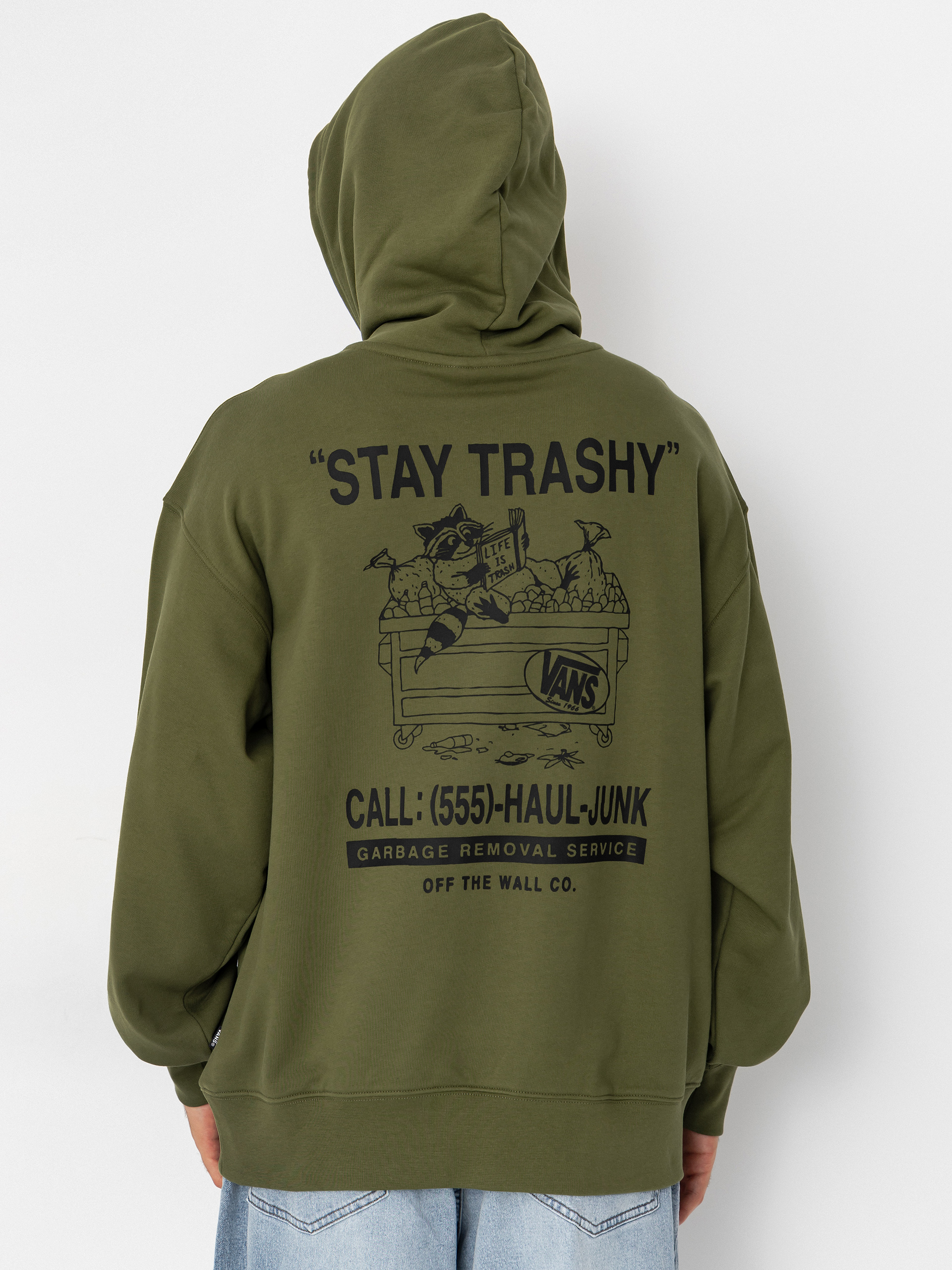 Суитшърт с качулка Vans Trashy HD (green balsam)