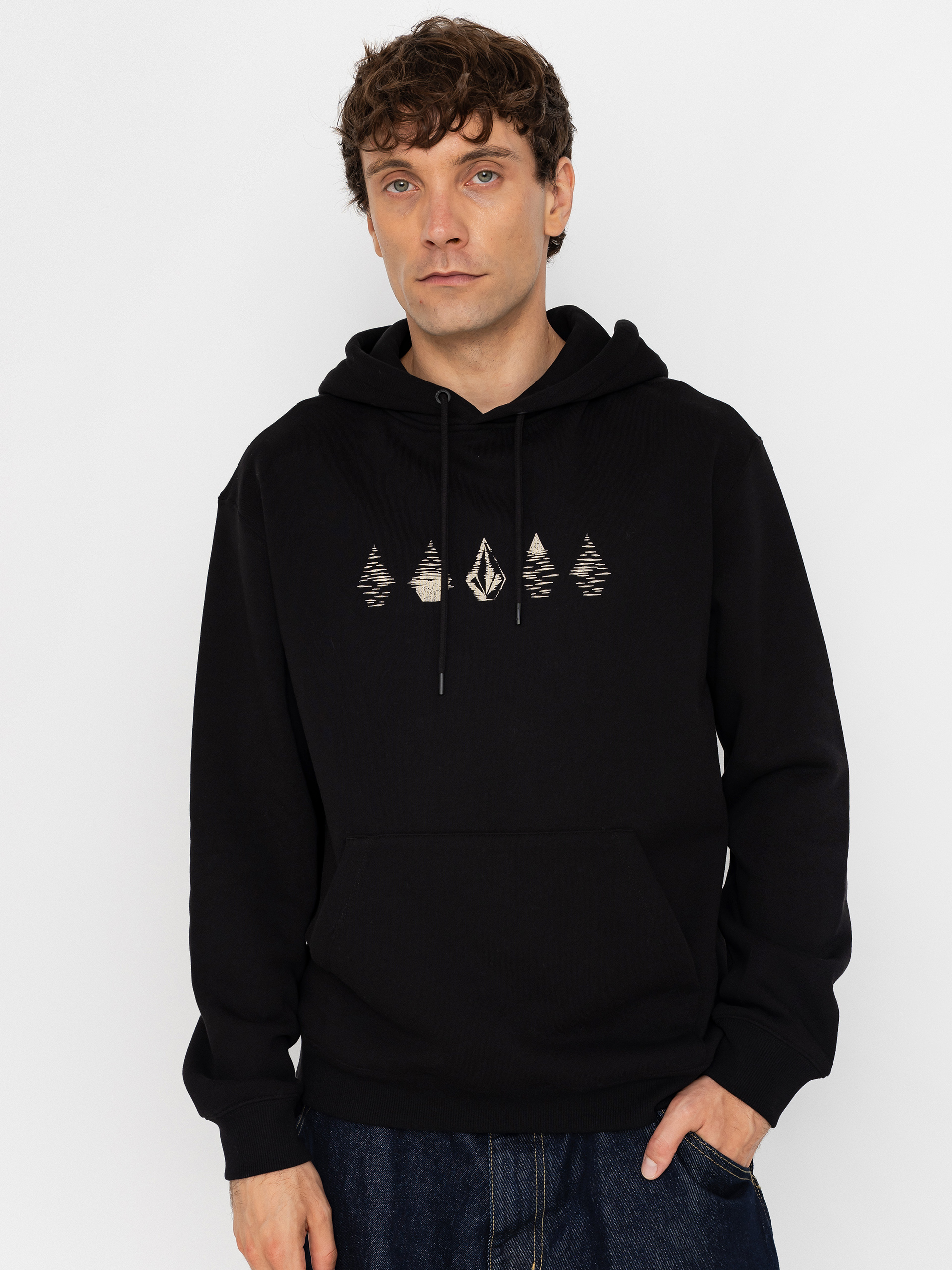 Суитшърт с качулка Volcom Watanite HD (black)