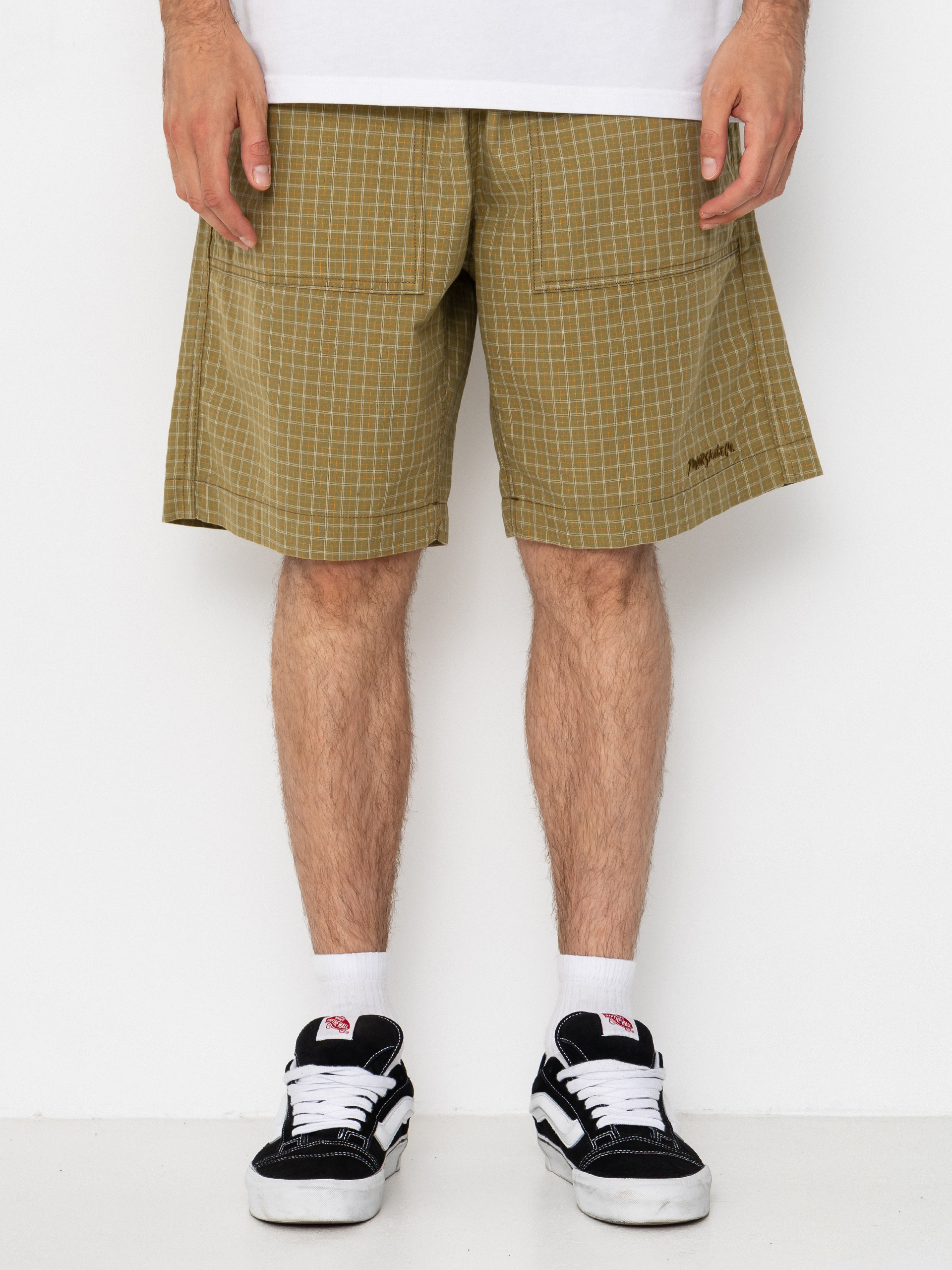 Къси панталони Polar Skate Hike Cotton (olive check)
