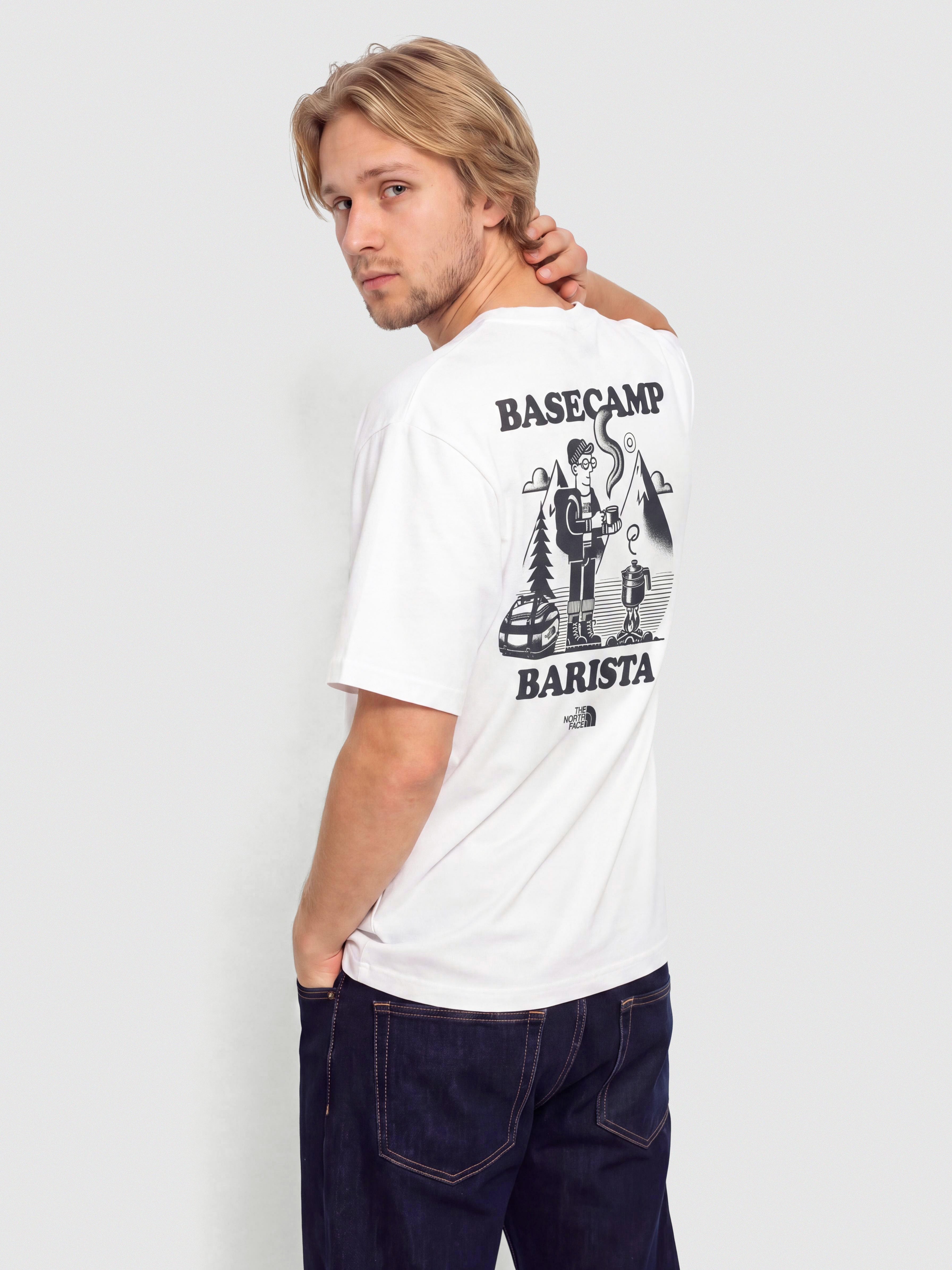 Тениска The North Face Basecamp Barista Relaxed (tnf white/summit navy)