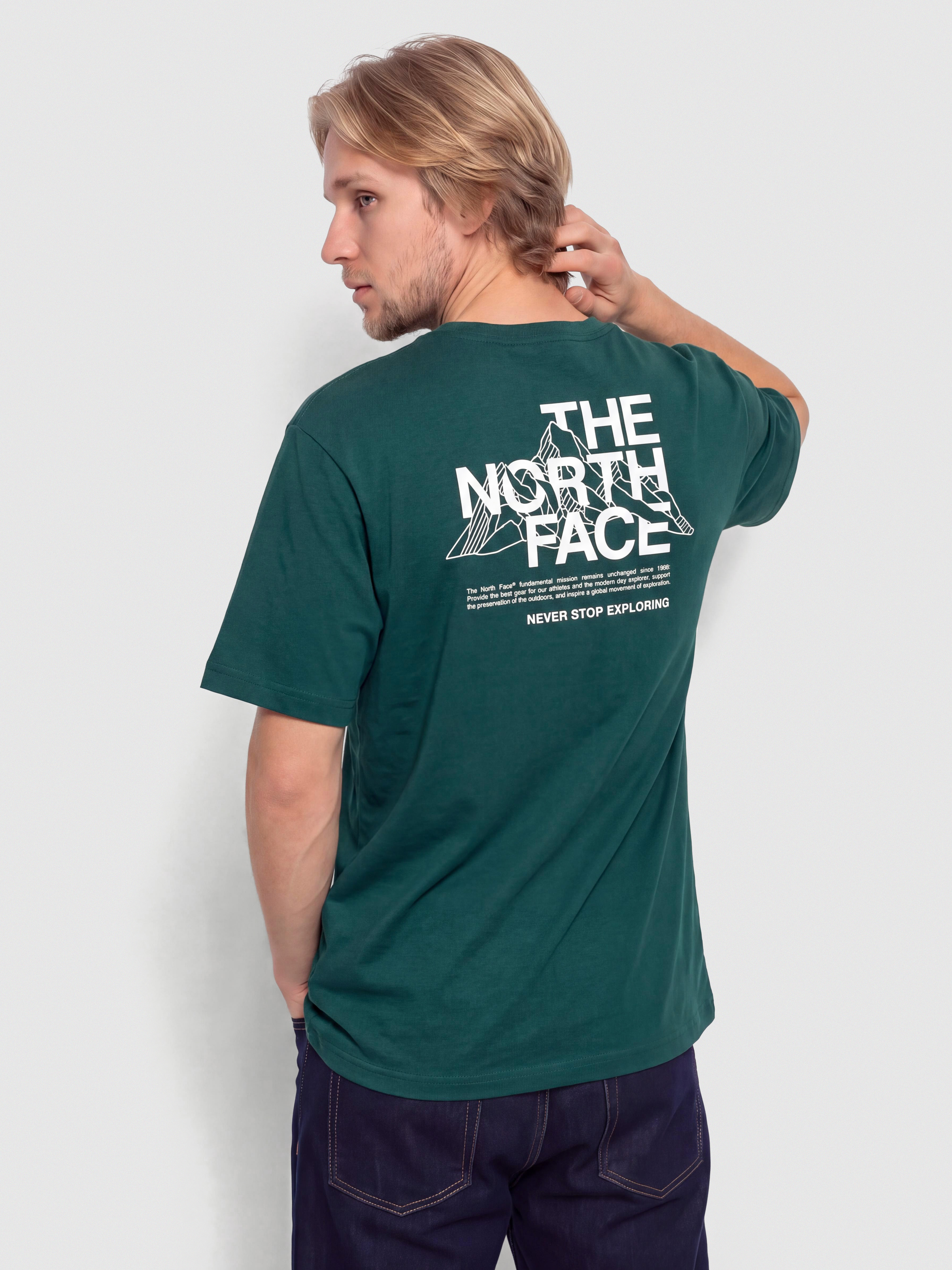 Тениска The North Face Mountain Sketch (pacific teal)