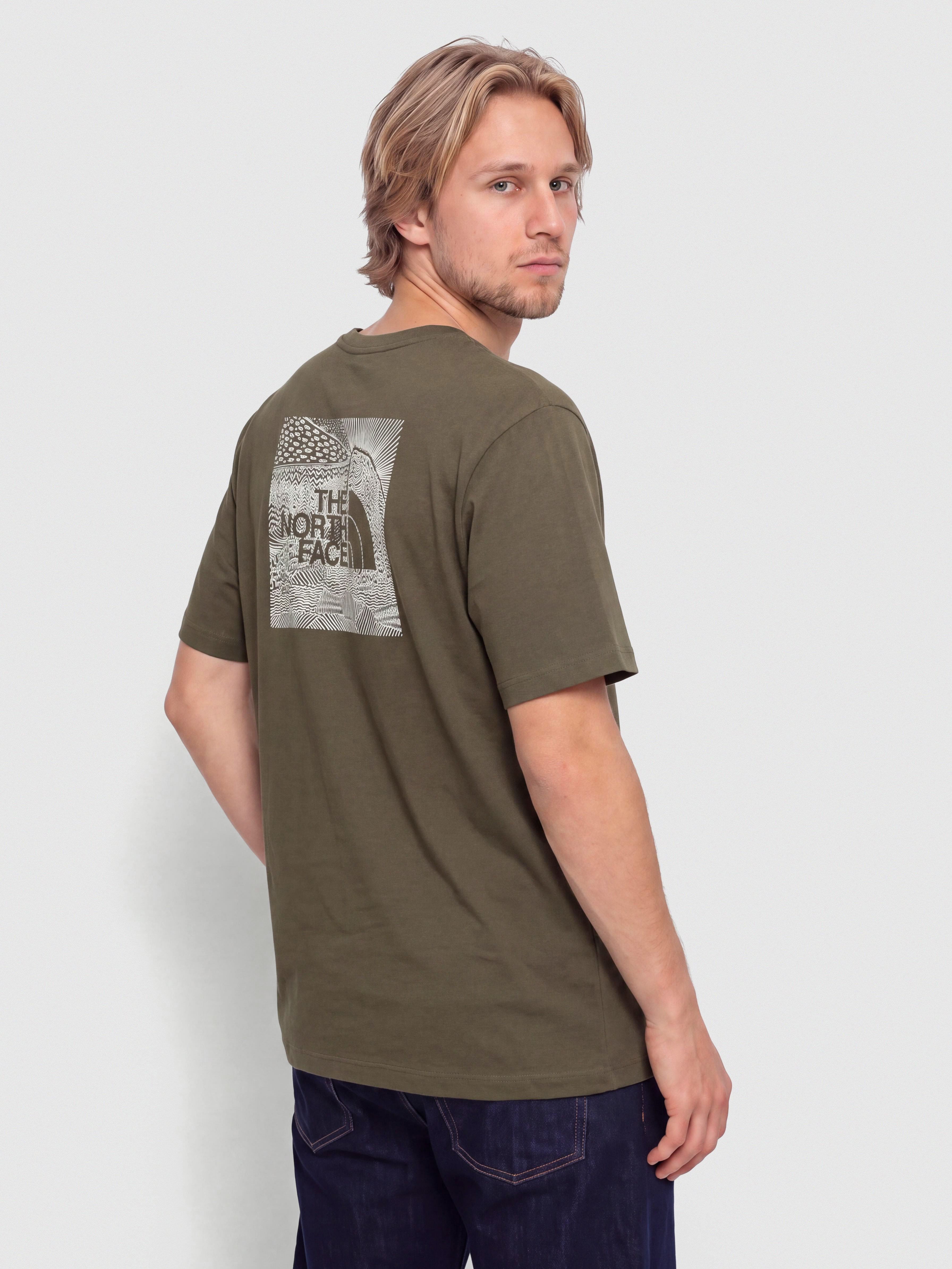 Тениска The North Face Box Nse Celebration (new taupe green)