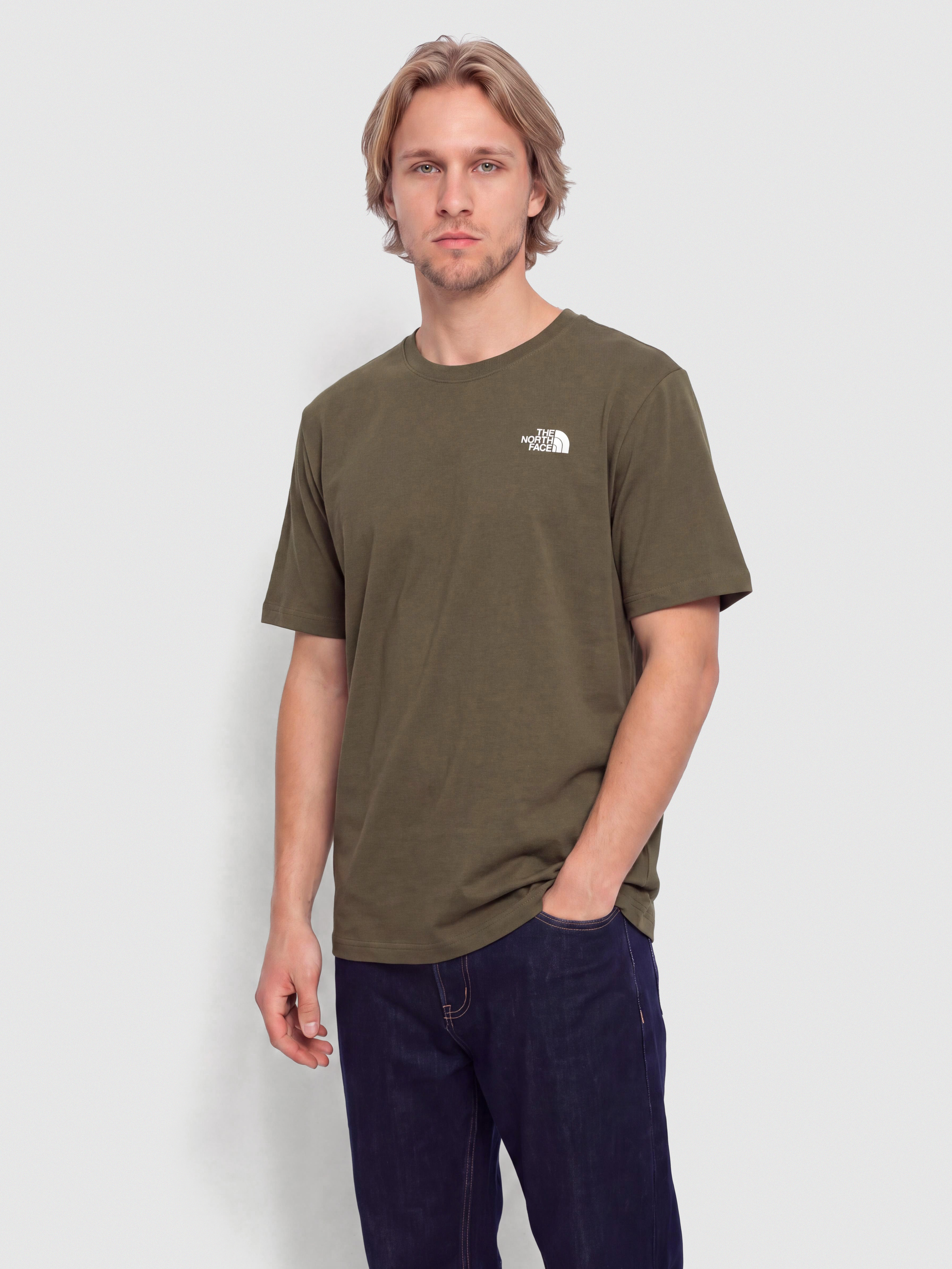 Тениска The North Face Box Nse Celebration (new taupe green)