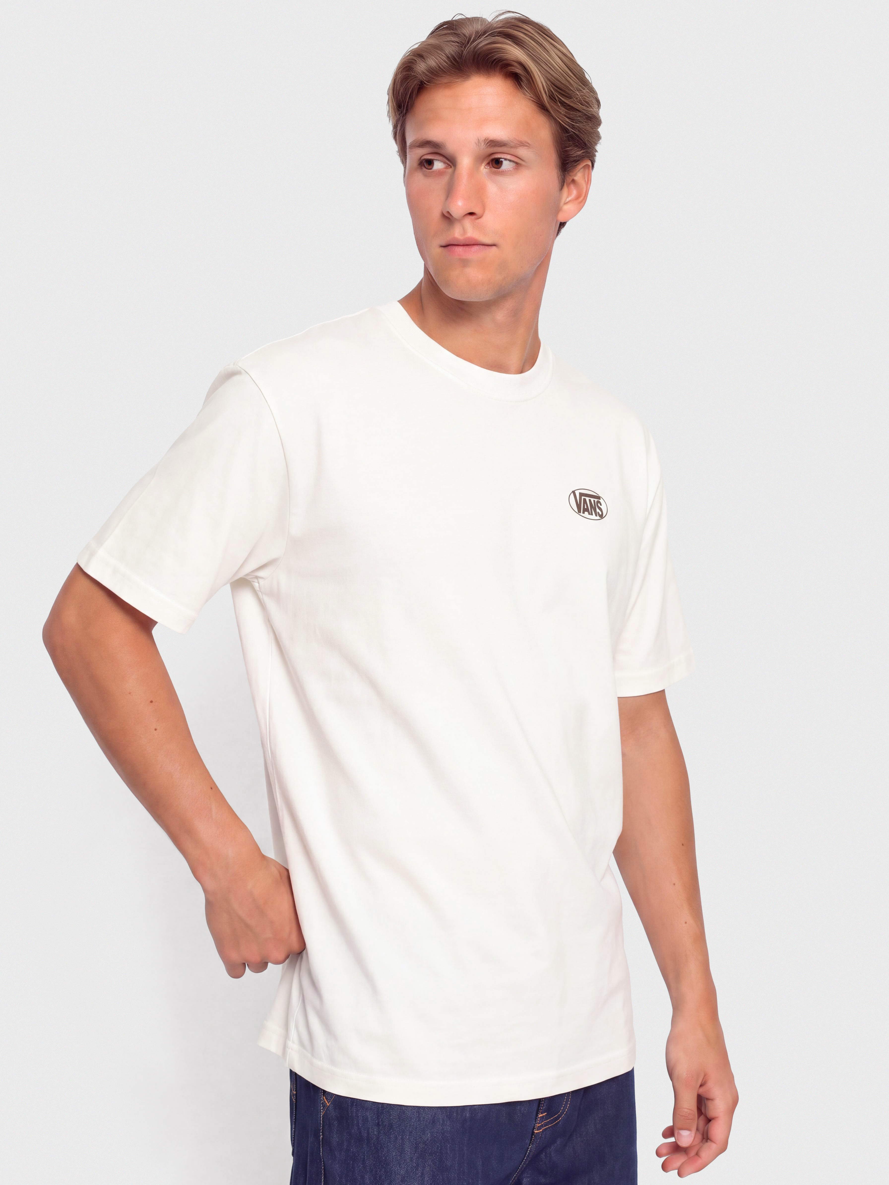 Тениска Vans Oval Logo Loose (marshmallow)