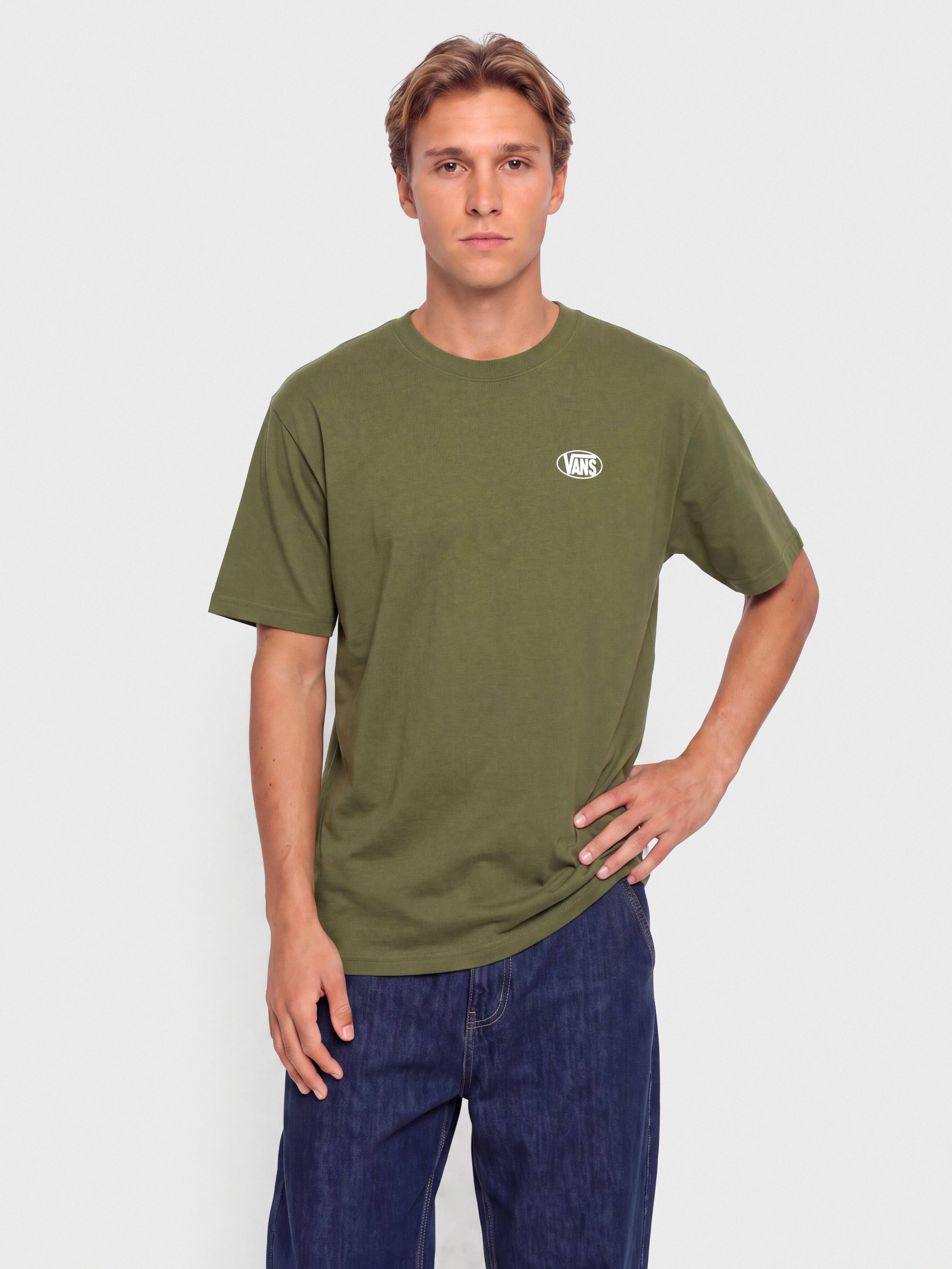Тениска Vans Oval Logo Loose (green balsam)