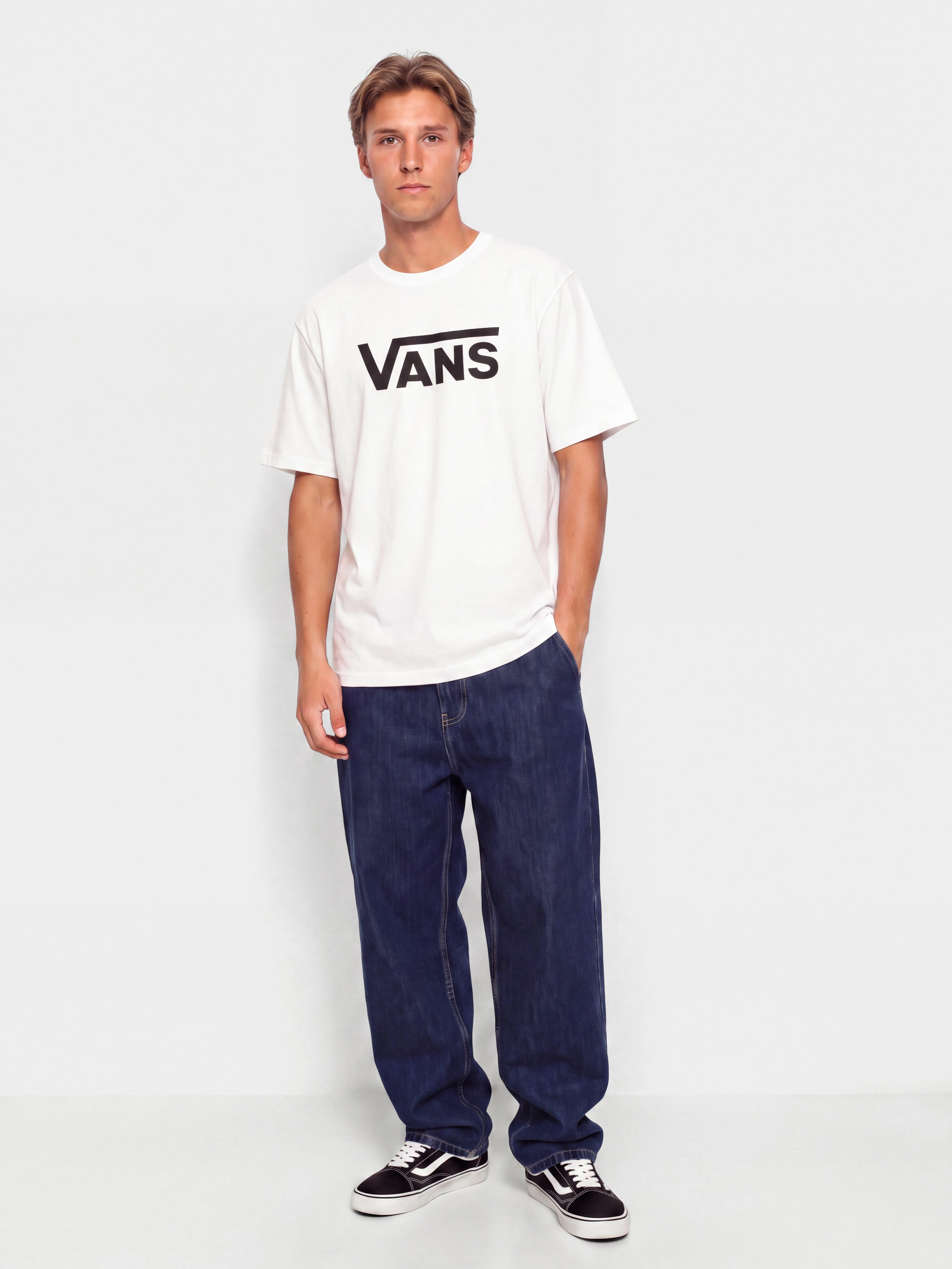 u0422u0435u043du0438u0441u043au0430 Vans Classic Drop V (white/black)