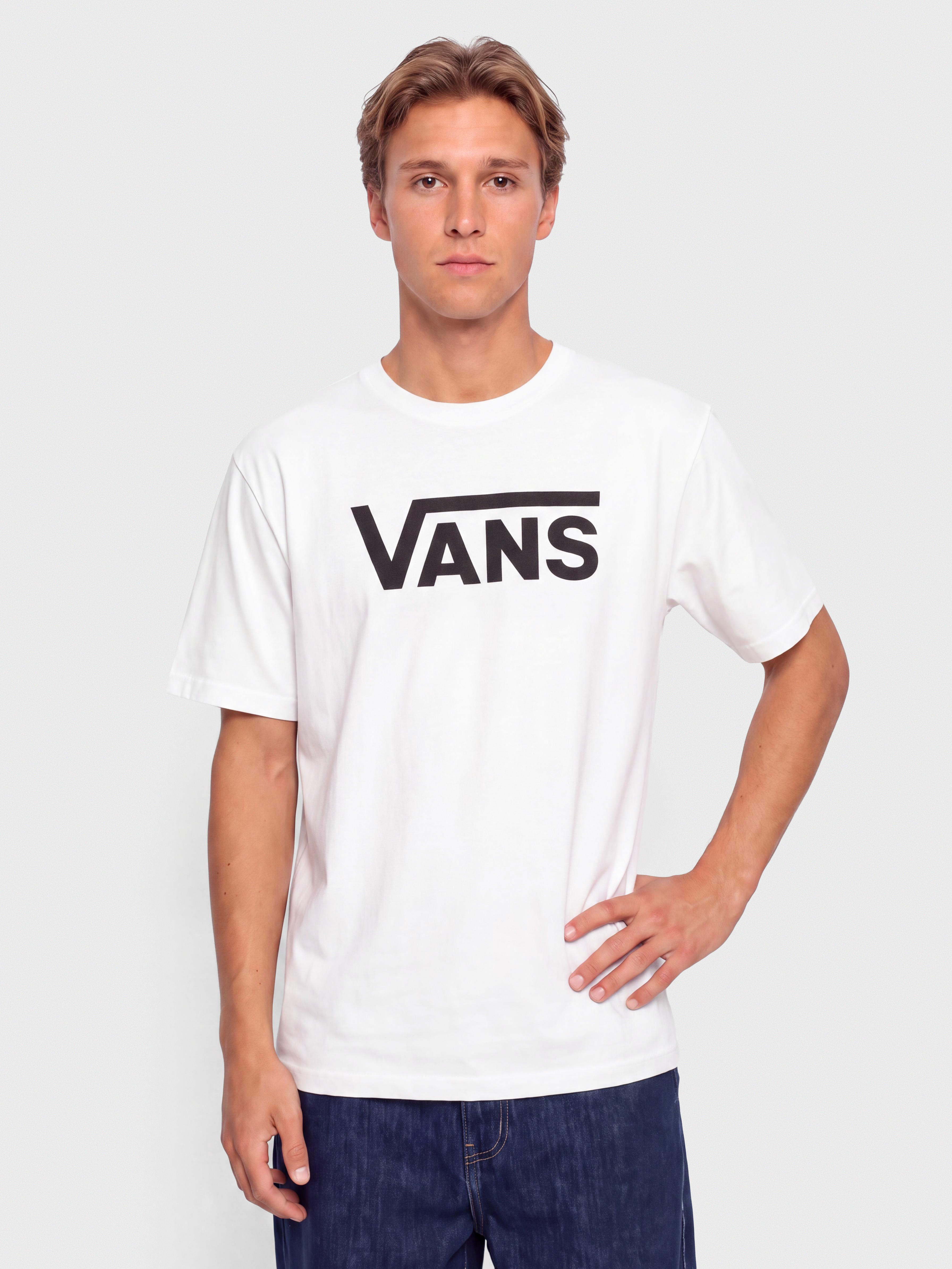 Тениска Vans Classic Drop V (white/black)