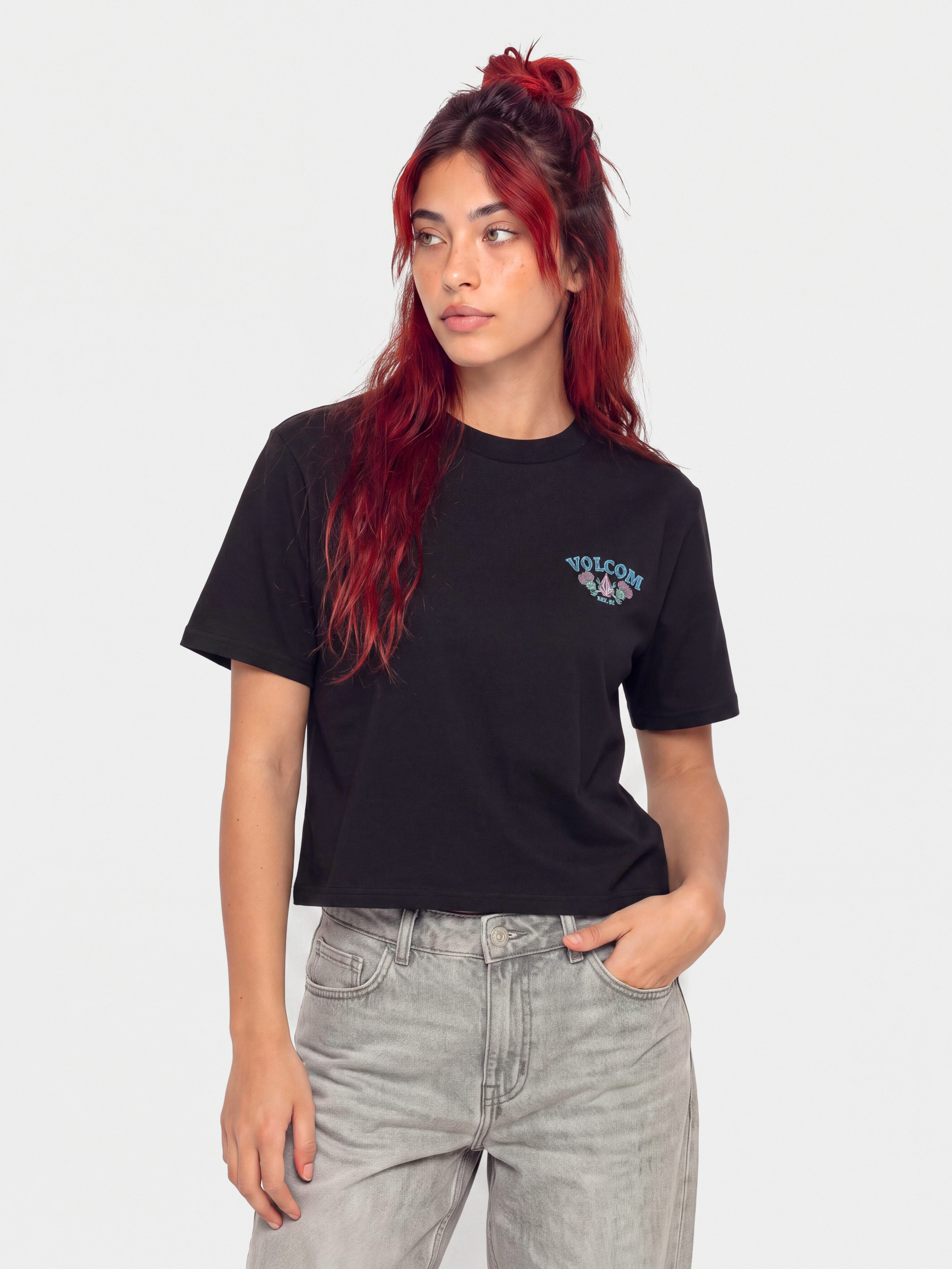 Тениска Volcom Dial Crop Wmn (black)