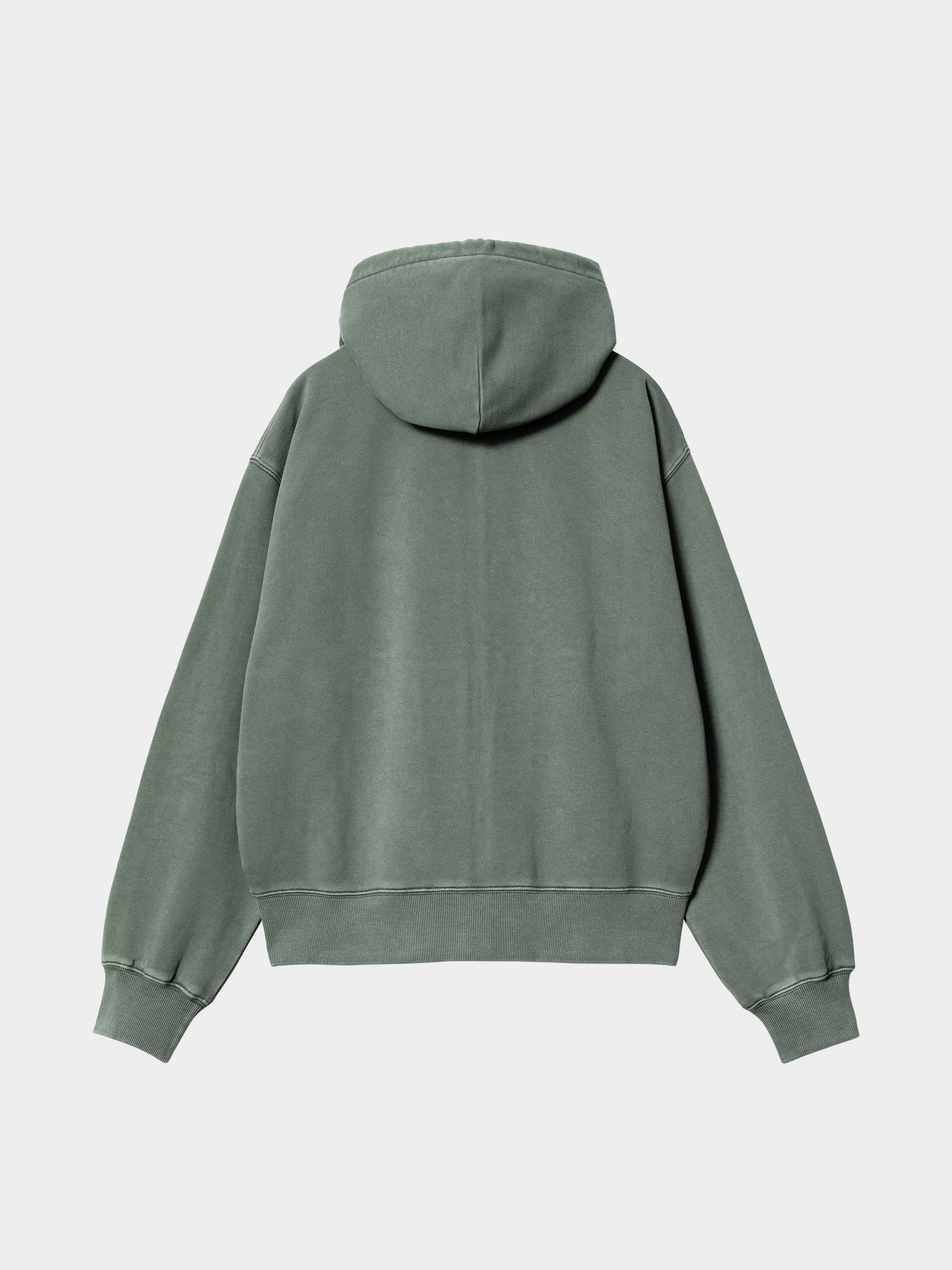 Суитшърт с качулка Carhartt WIP Nelson ZHD Wmn (dark scarab/garment dyed)