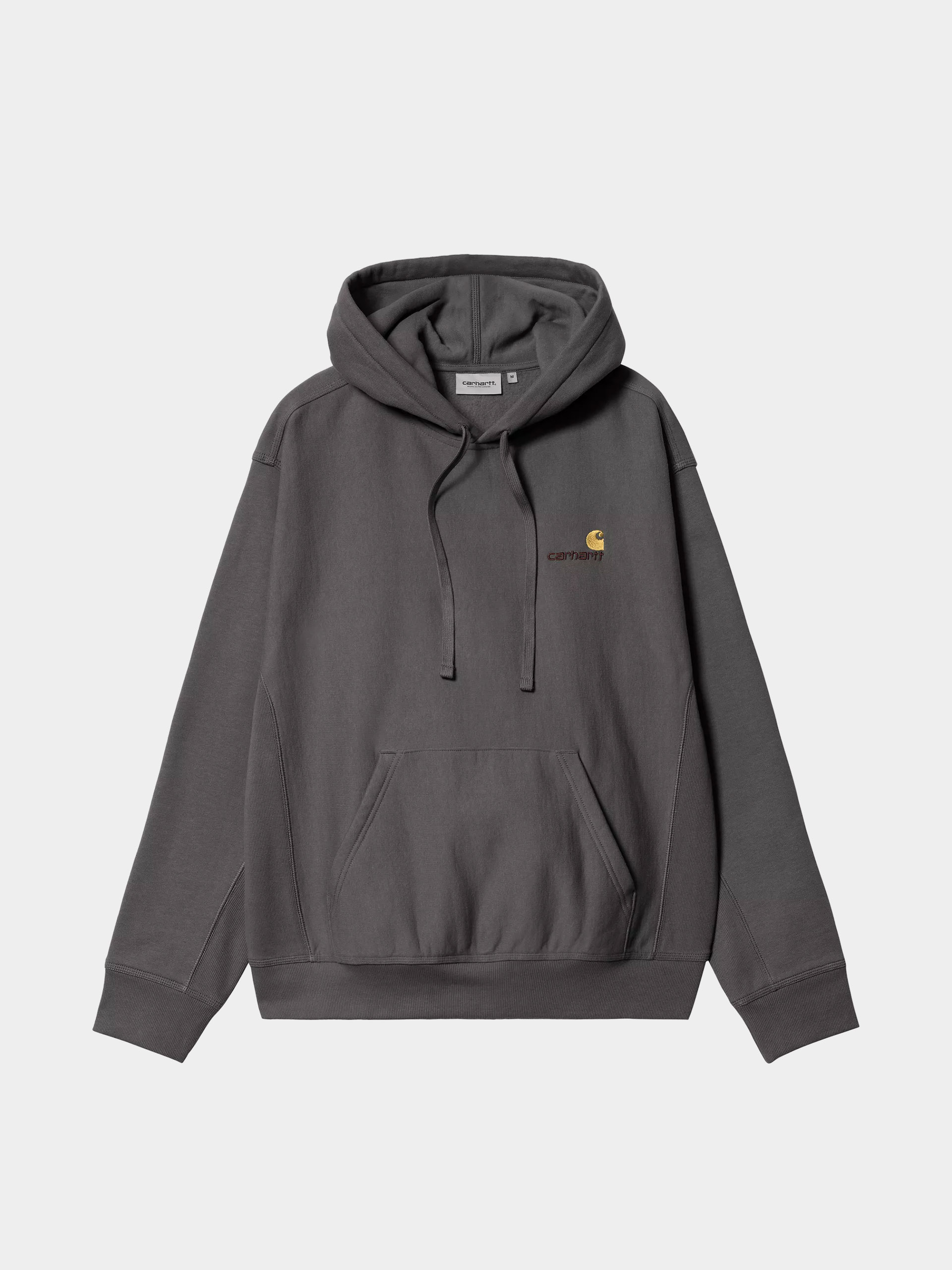 Суитшърт с качулка Carhartt WIP American Script HD (graphite)
