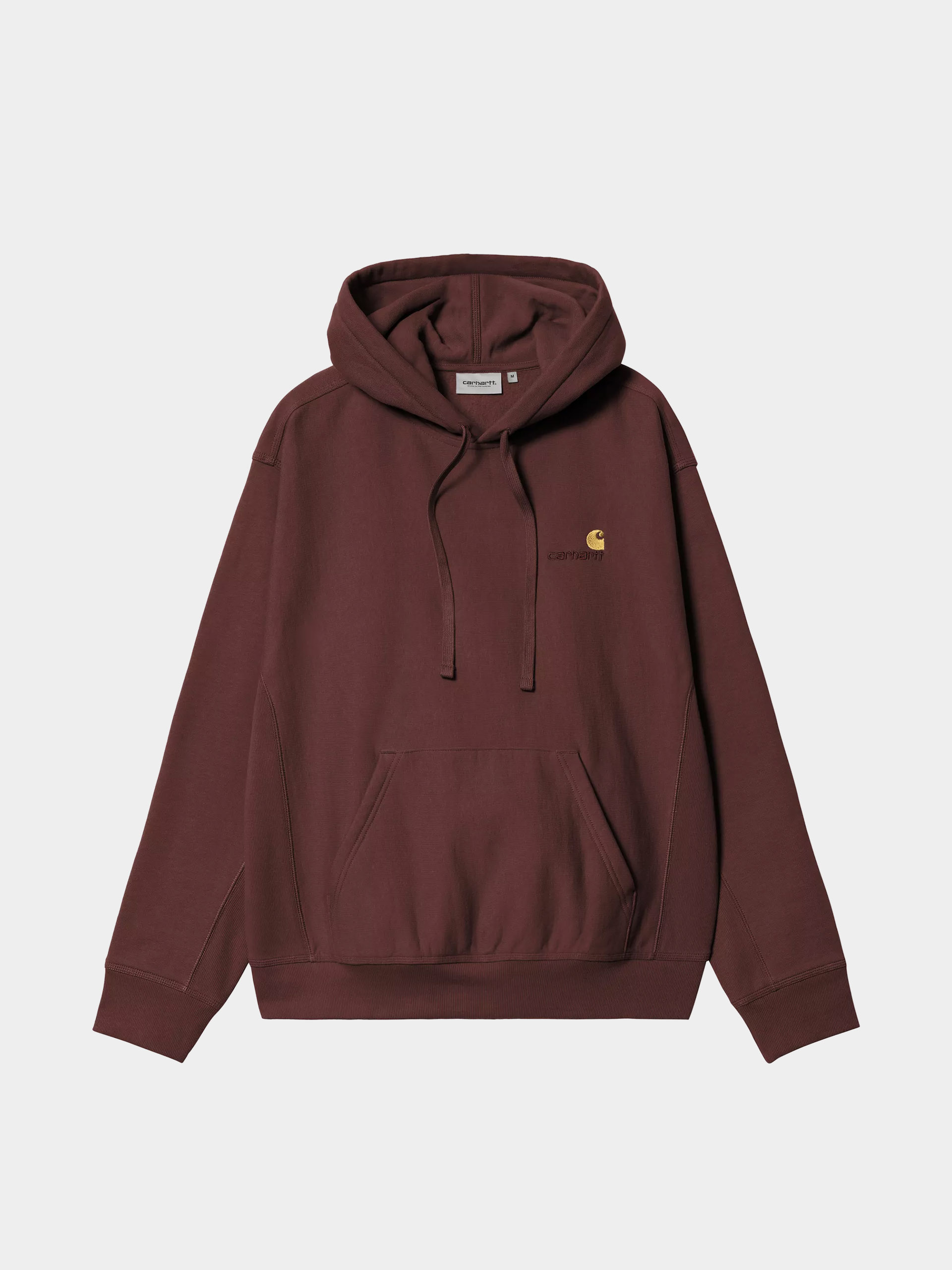 Суитшърт с качулка Carhartt WIP American Script HD (amarone)