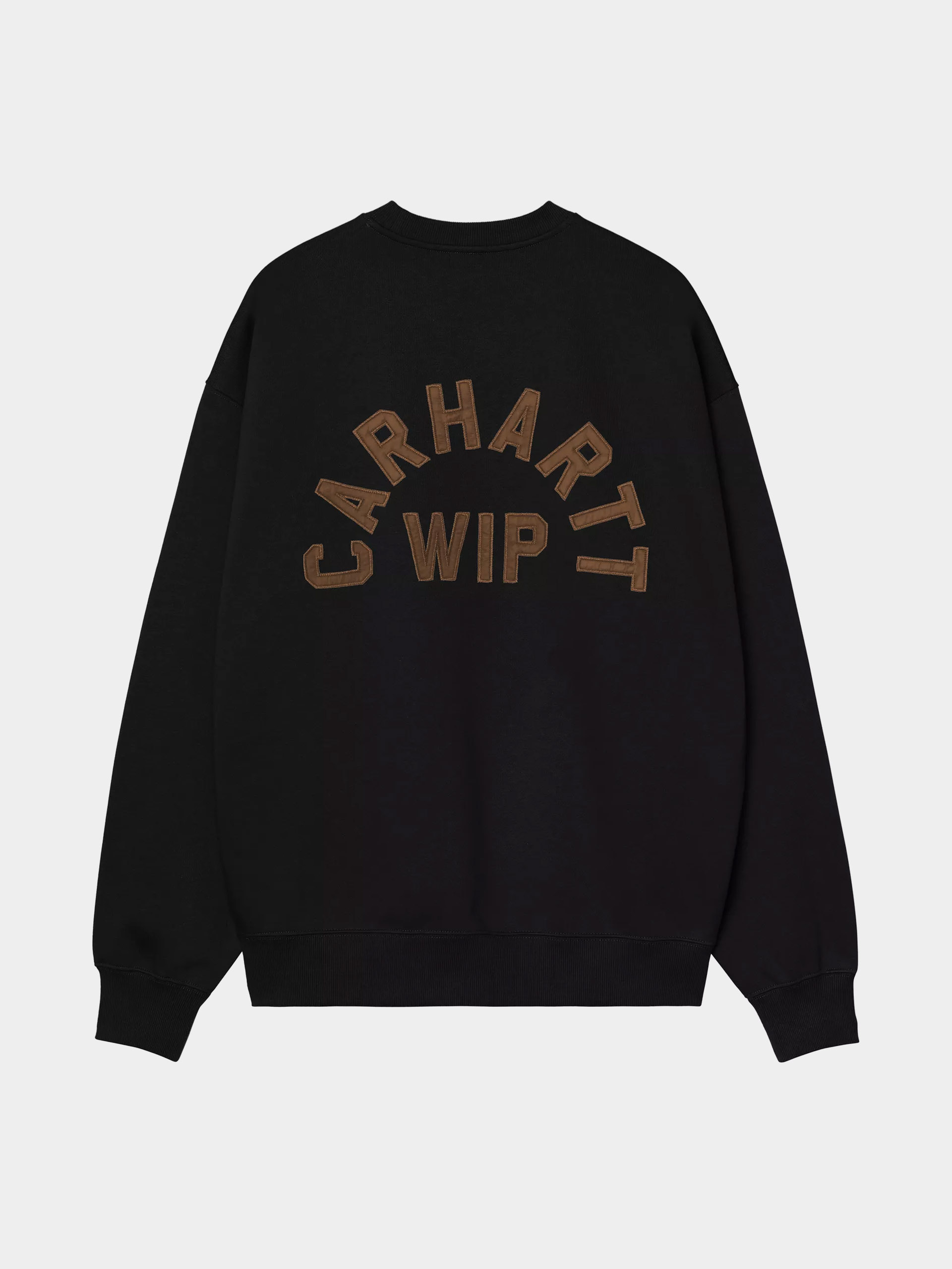 Суитшърт Carhartt WIP Arch Script (black/hamilton brown/stone washed)