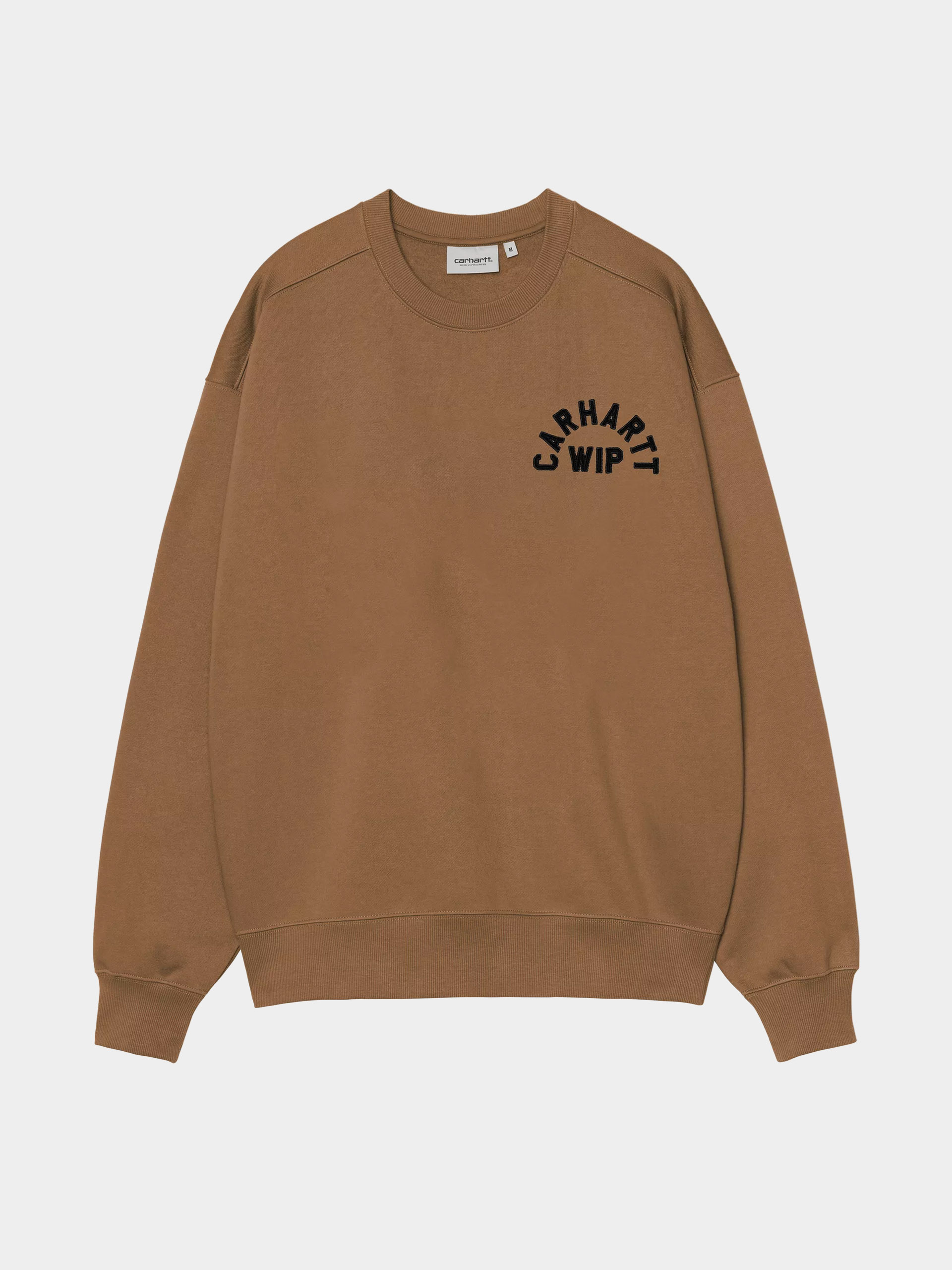 Суитшърт Carhartt WIP Arch Script (wip h brown/black/stone washed)