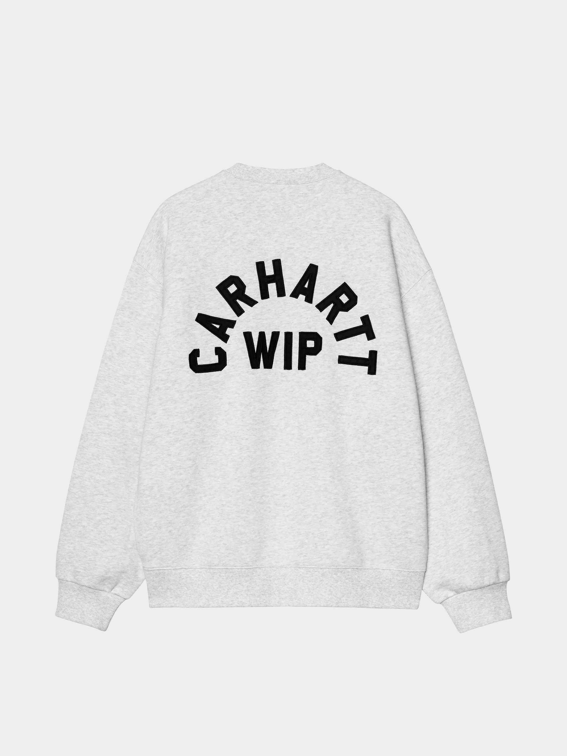 Суитшърт Carhartt WIP Arch Script (ash heather/dark navy/stone washed)