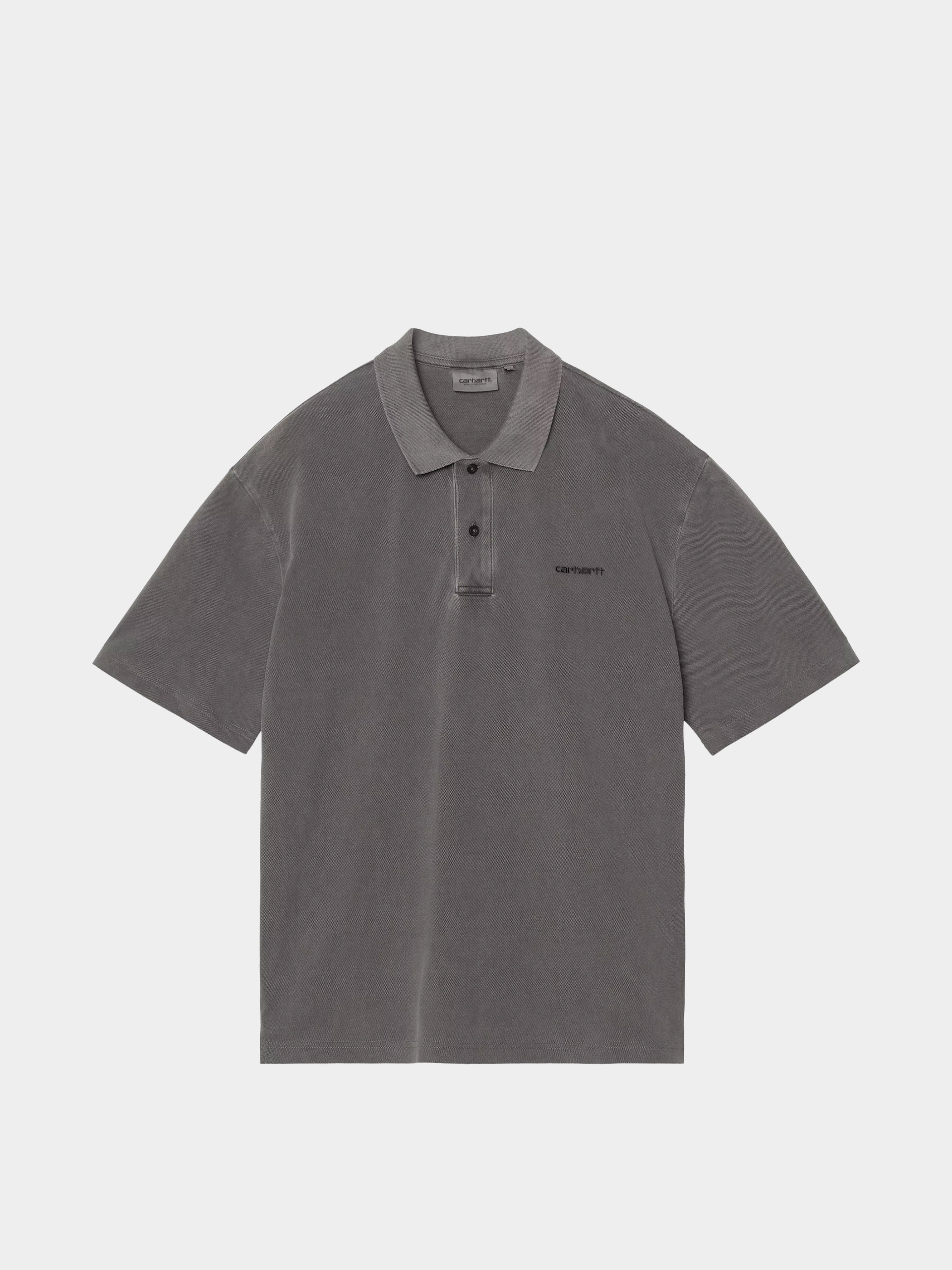 Тениска Carhartt WIP Wayne Polo (black/garment dyed)