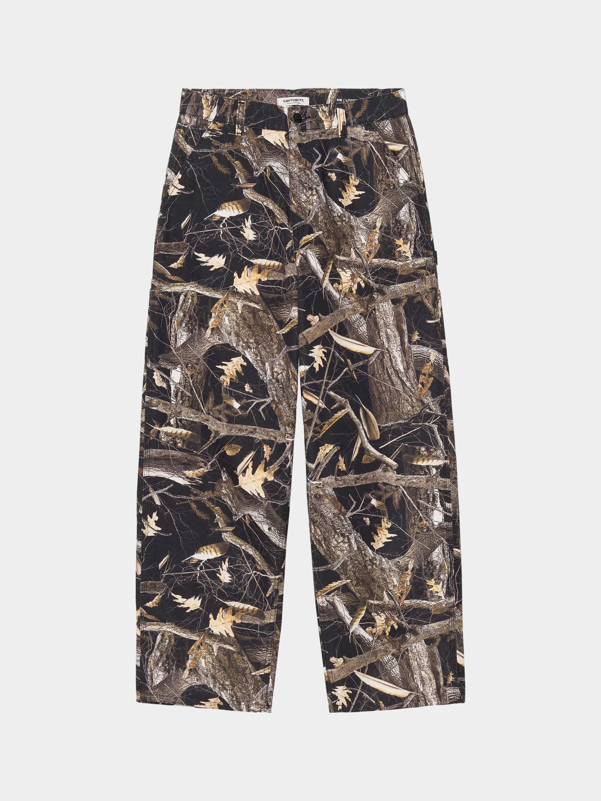 Панталони Carhartt WIP Brandon Single Knee Wmn (camo feather tree black/heavy stone wash)