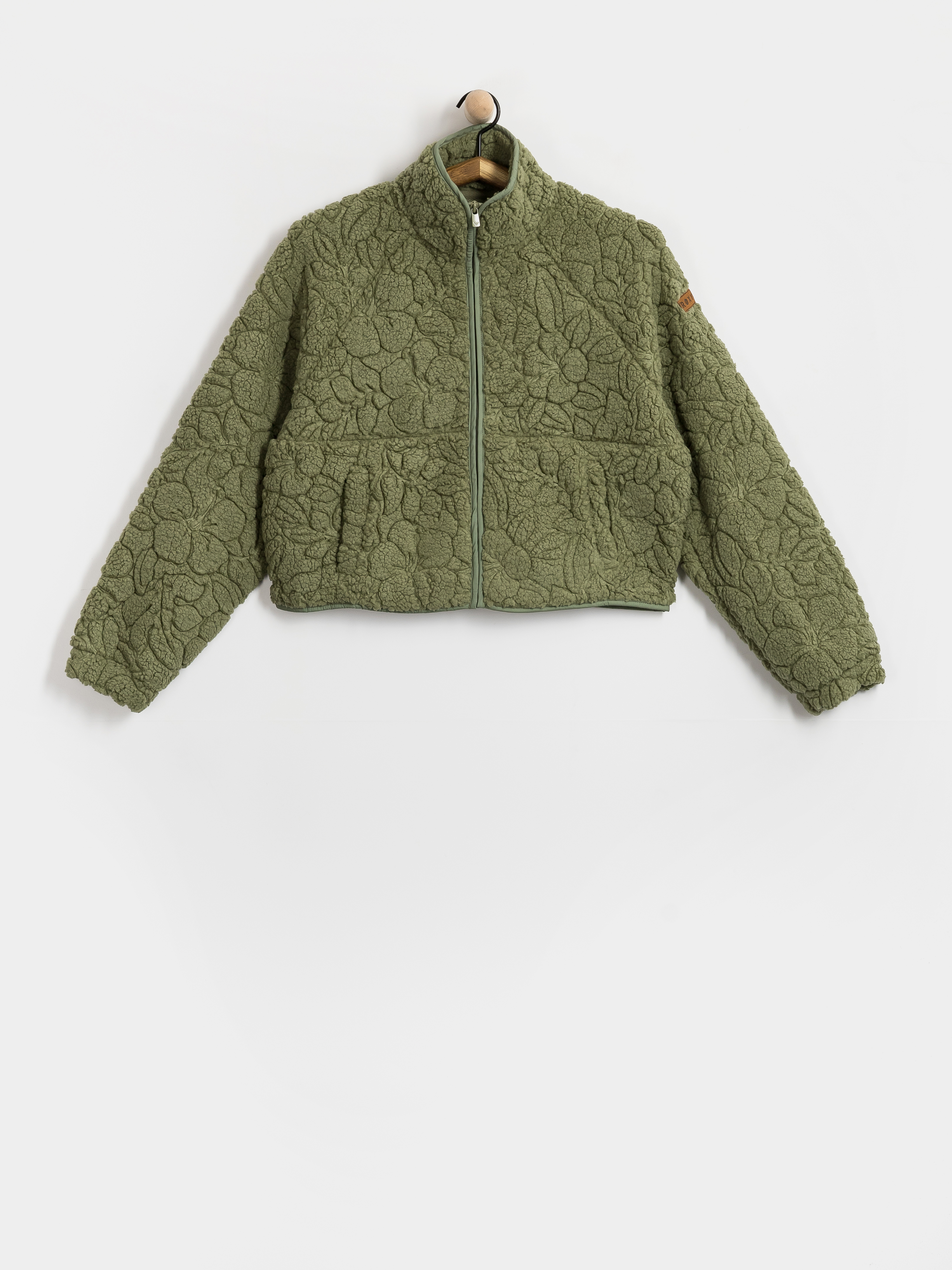 Дамски Поларени суитшърт Roxy Blurry Cloud (oil green outline mo)