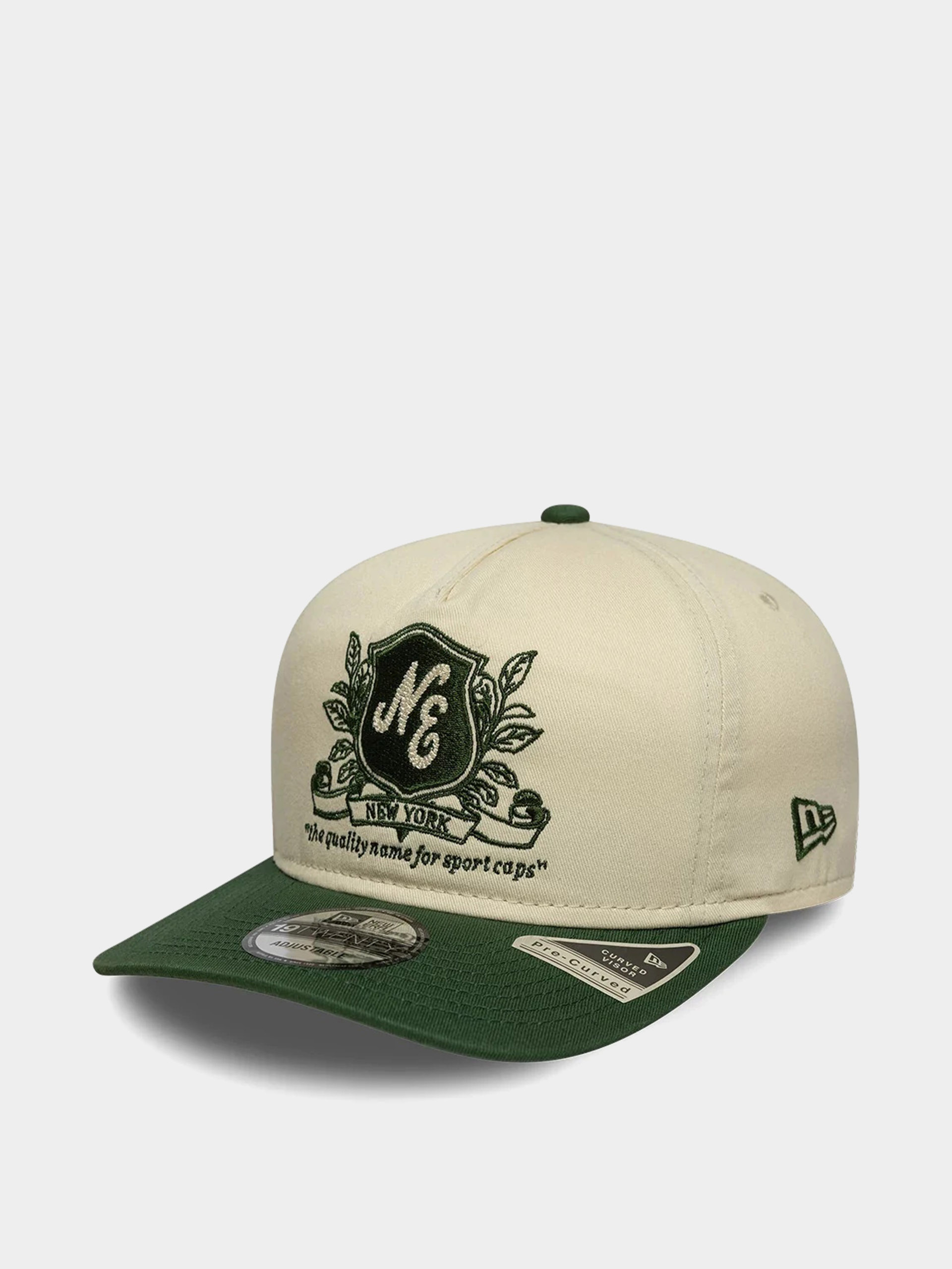 Шапка с козирка New Era Washed Graphic 19Twenty (light cream/green)