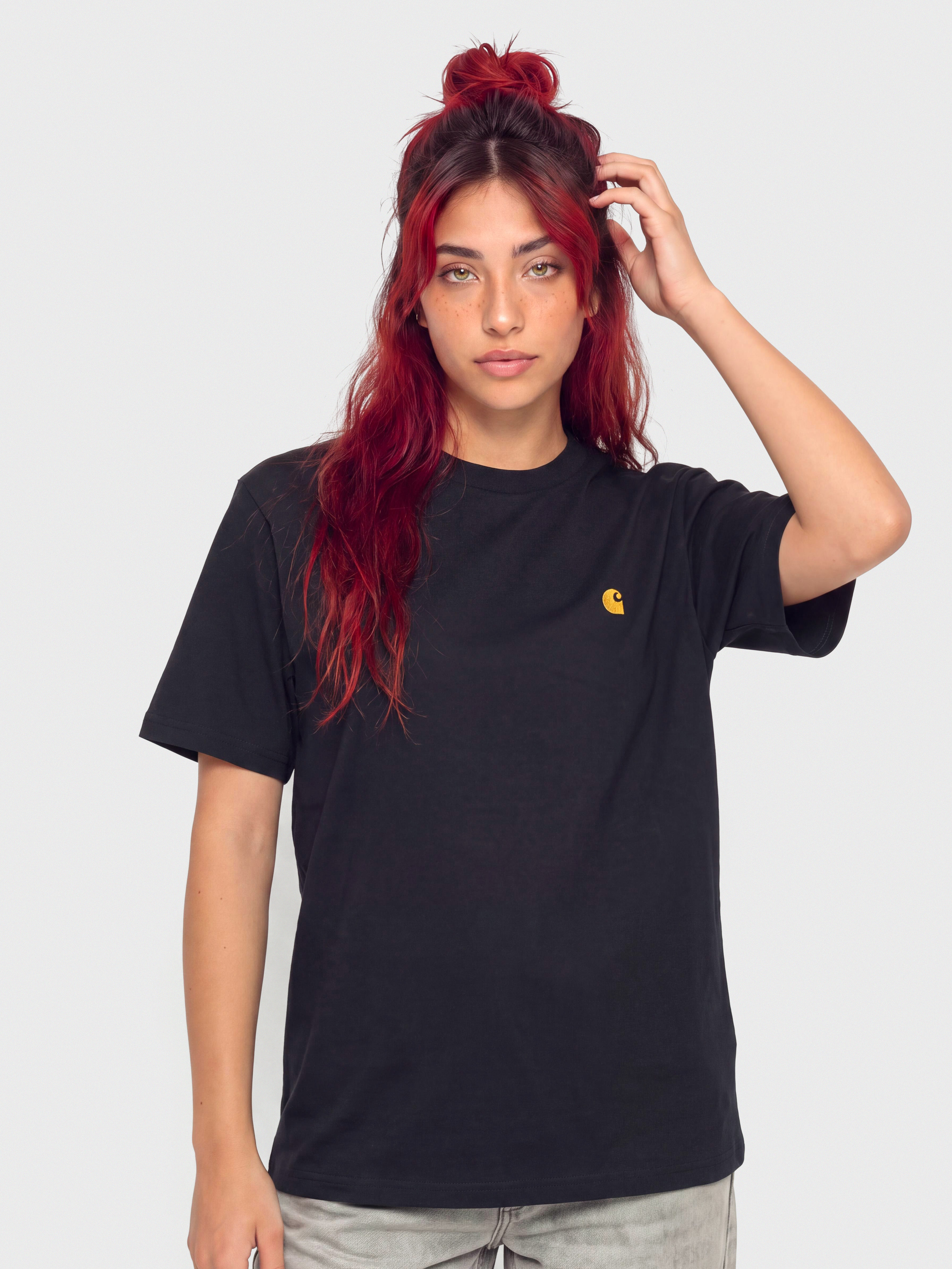 Тениска Carhartt WIP Chase Wmn (dark navy/gold)